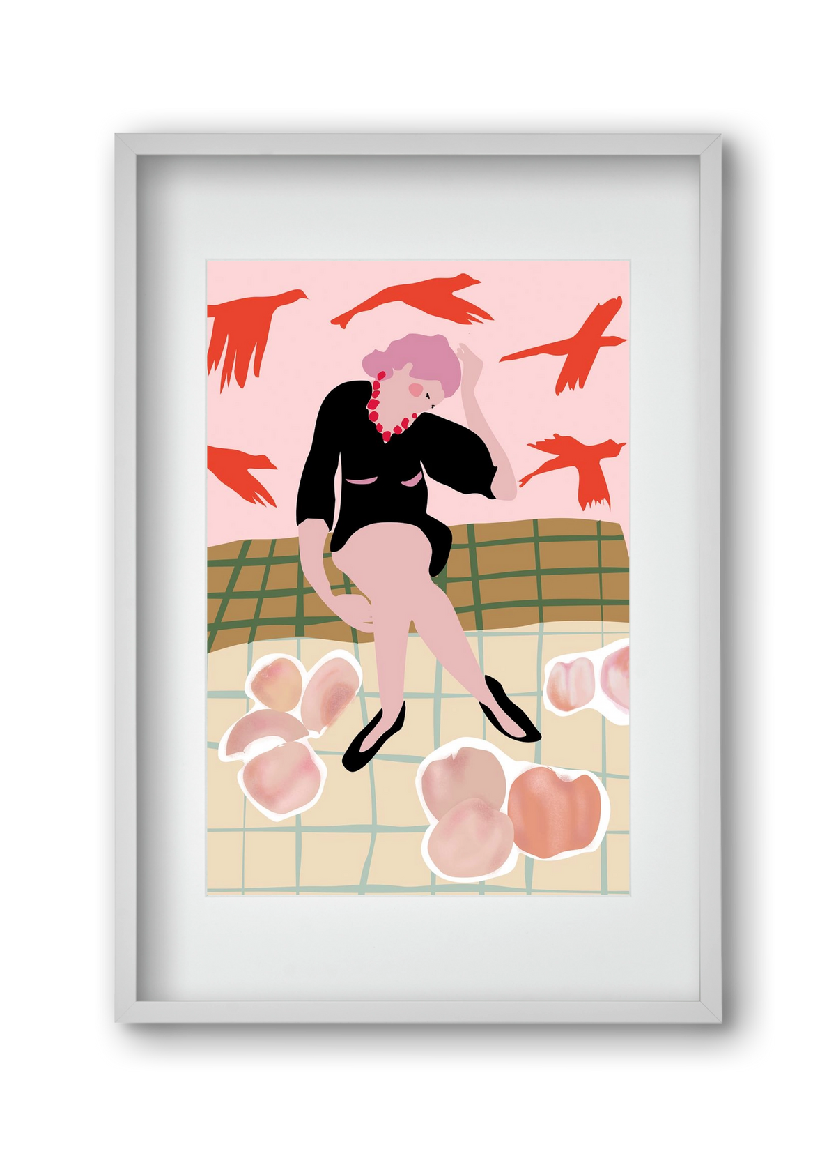 Apricot, 30x45 cm (20x30 cm), Fehér keret, paszpartuval