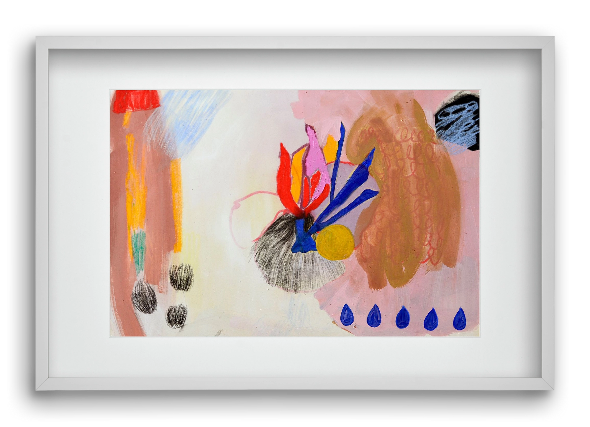 Karneval, 60x40 cm (45x30 cm), Fehér keret, paszpartuval