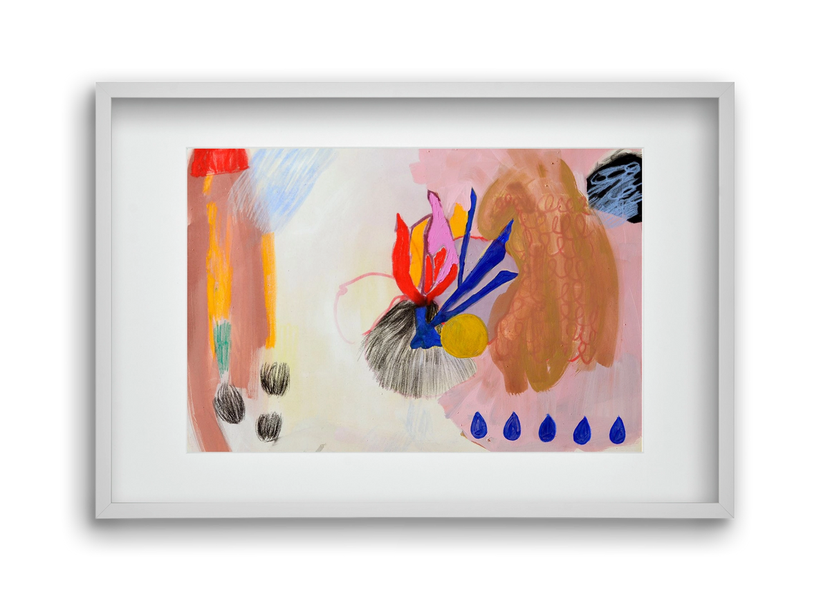 Karneval, 45x30 cm (30x20 cm), Fehér keret, paszpartuval