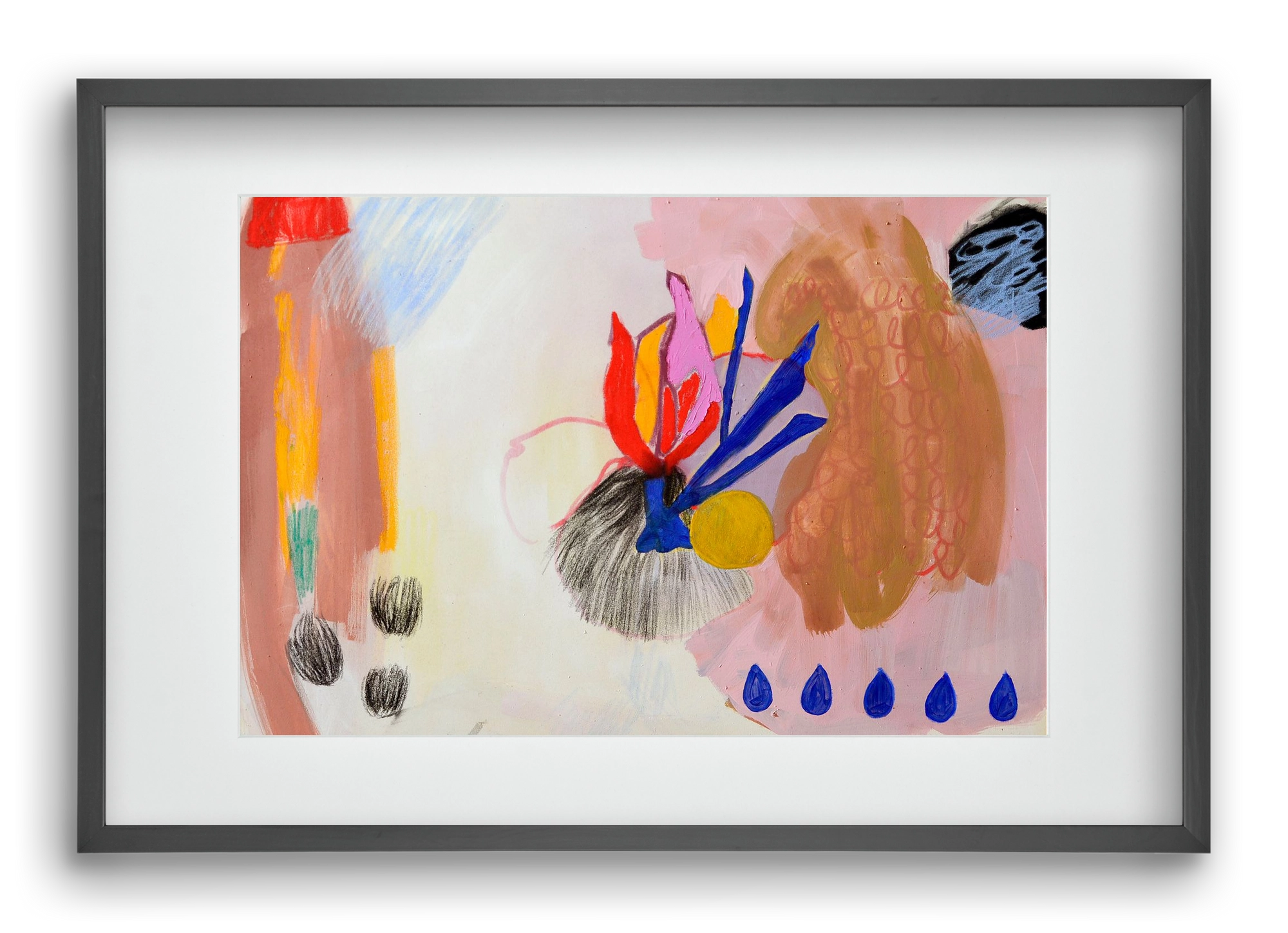 Karneval, 60x40 cm (45x30 cm), Fekete keret, paszpartuval