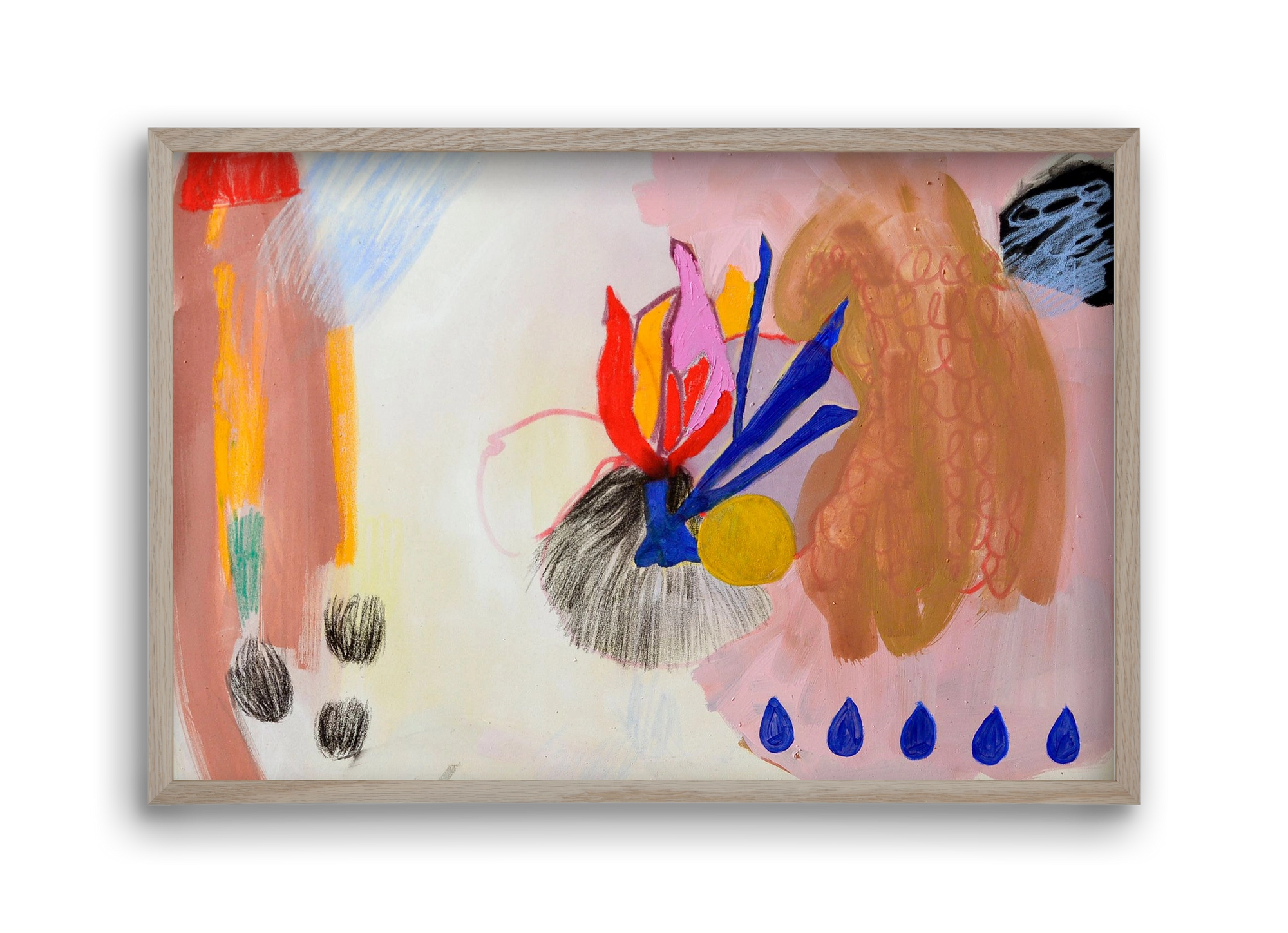 Karneval, 45x30 cm (45x30 cm), Tölgy keret