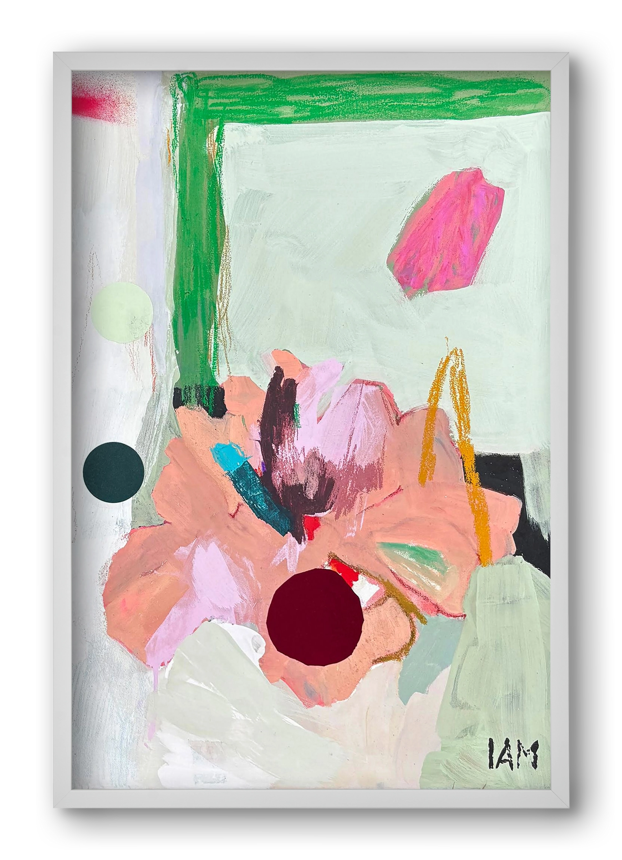 flower, 40x60 cm (40x60 cm), Fehér keret