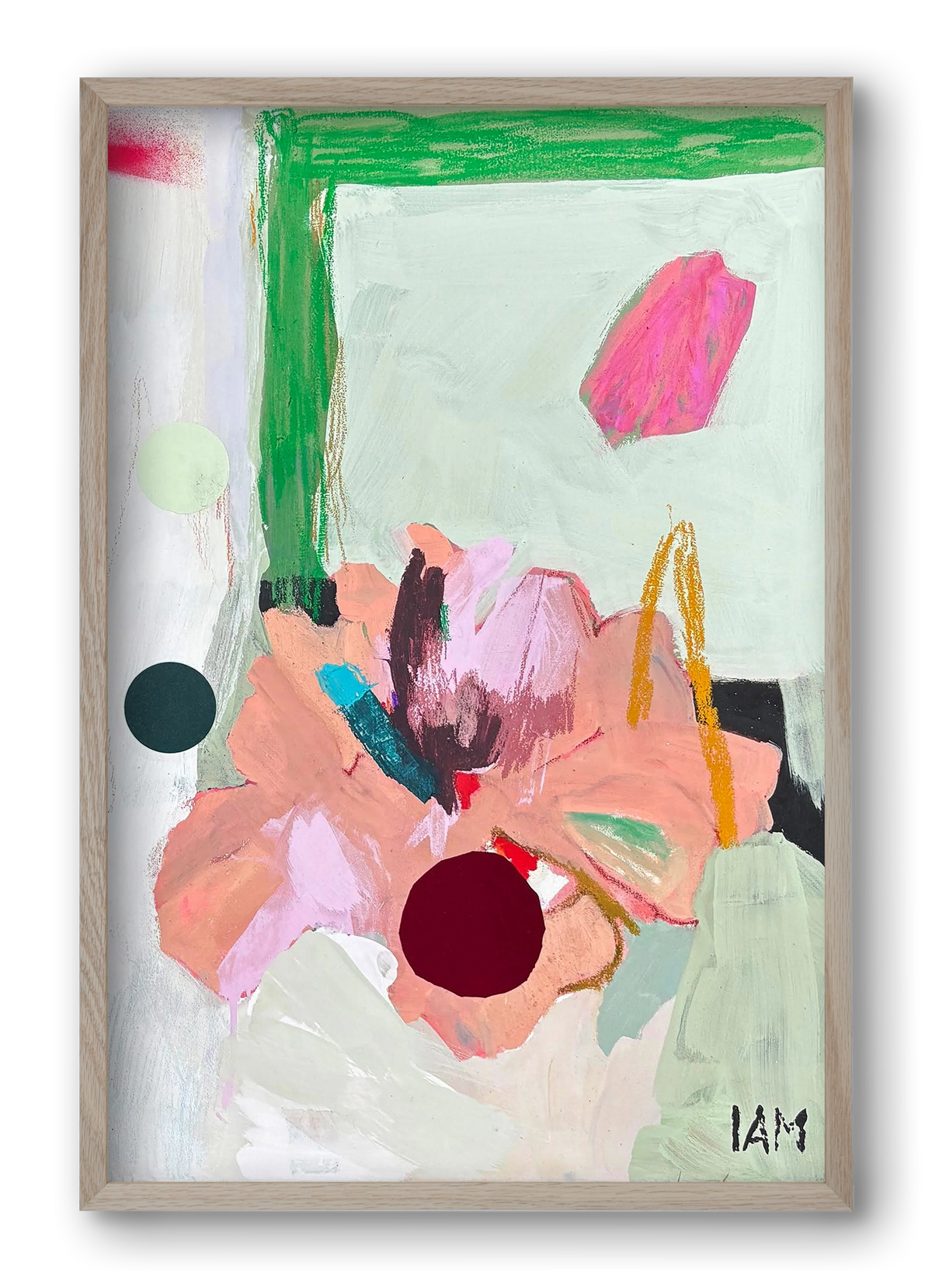 flower, 40x60 cm (40x60 cm), Tölgy keret