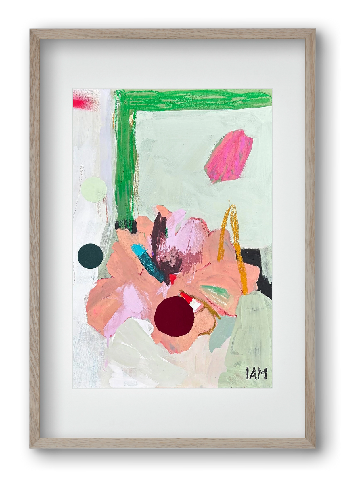 flower, 40x60 cm (30x45 cm), Tölgy keret, paszpartuval