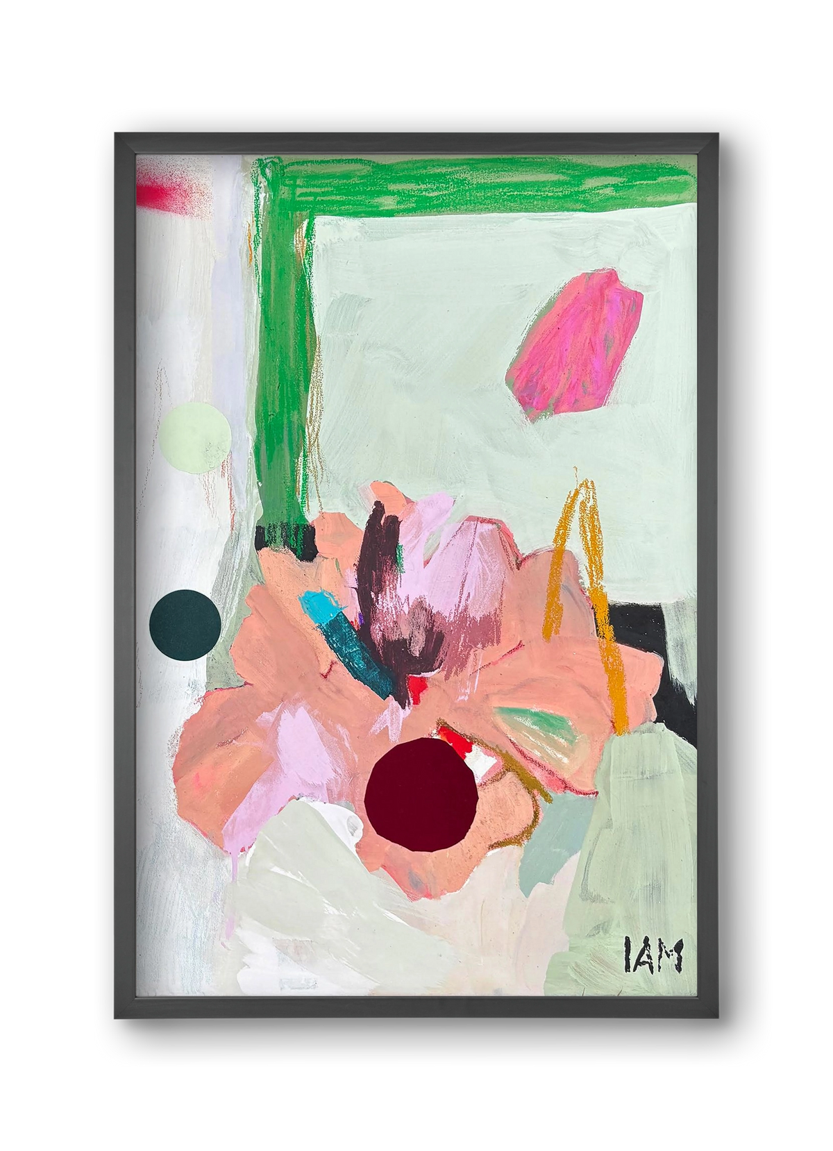 flower, 30x45 cm (30x45 cm), Fekete keret