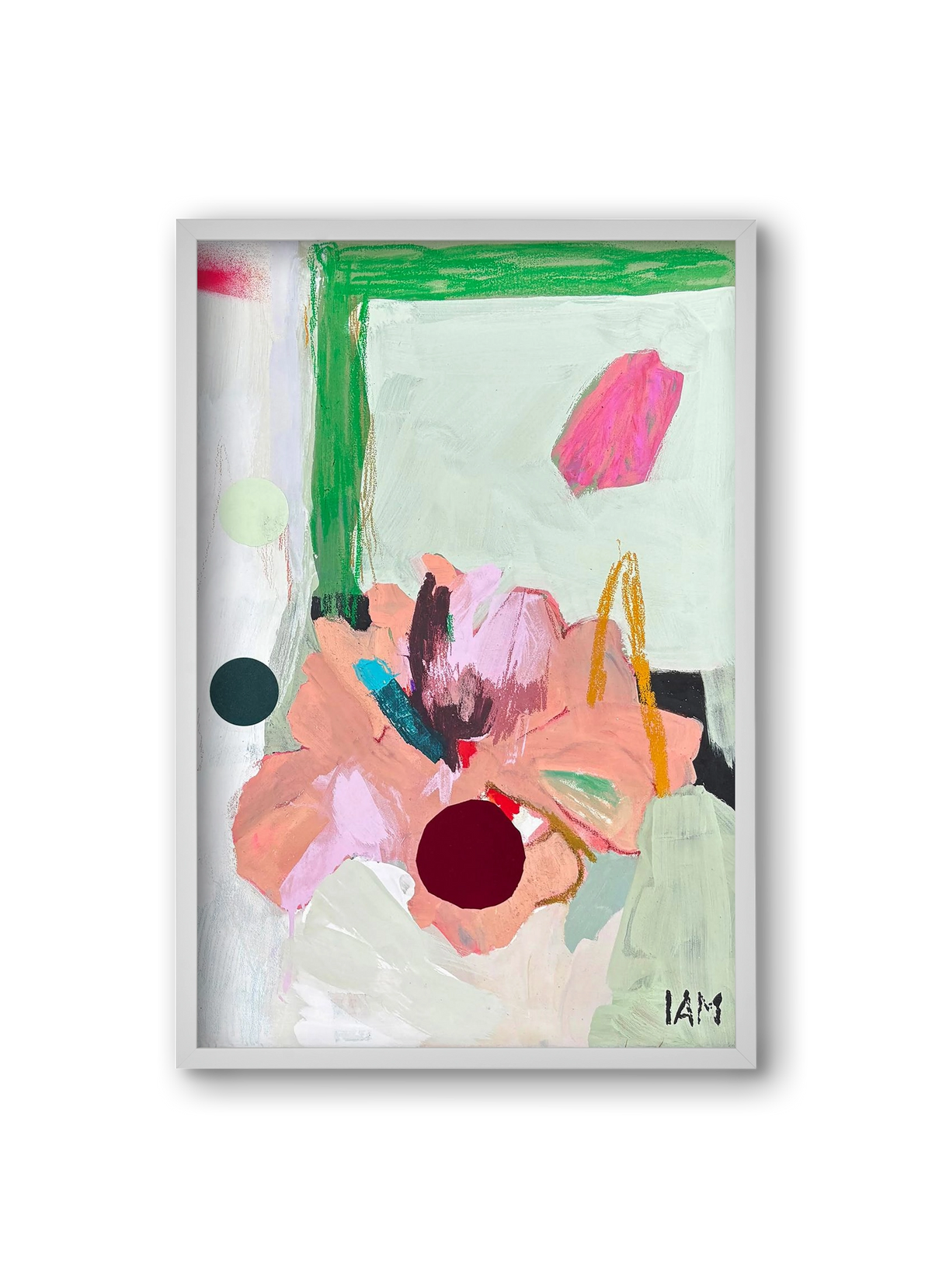 flower, 20x30 cm (20x30 cm), Fehér keret