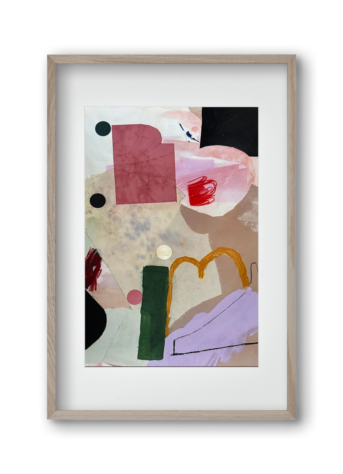 Child on the playground, 30x45 cm (20x30 cm), Tölgy keret, paszpartuval