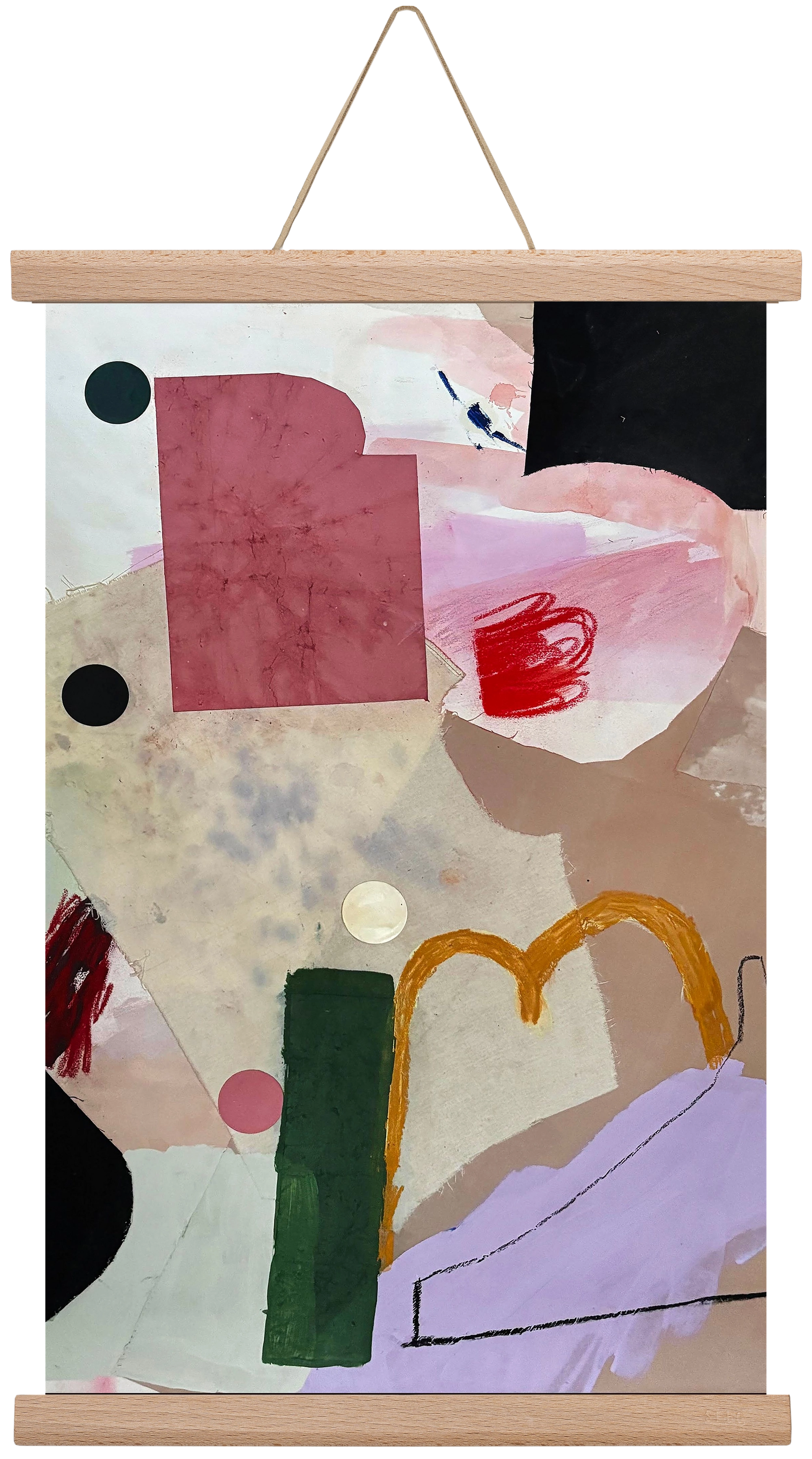 Child on the playground, 30x45 cm (30x45 cm), Tölgy akasztó