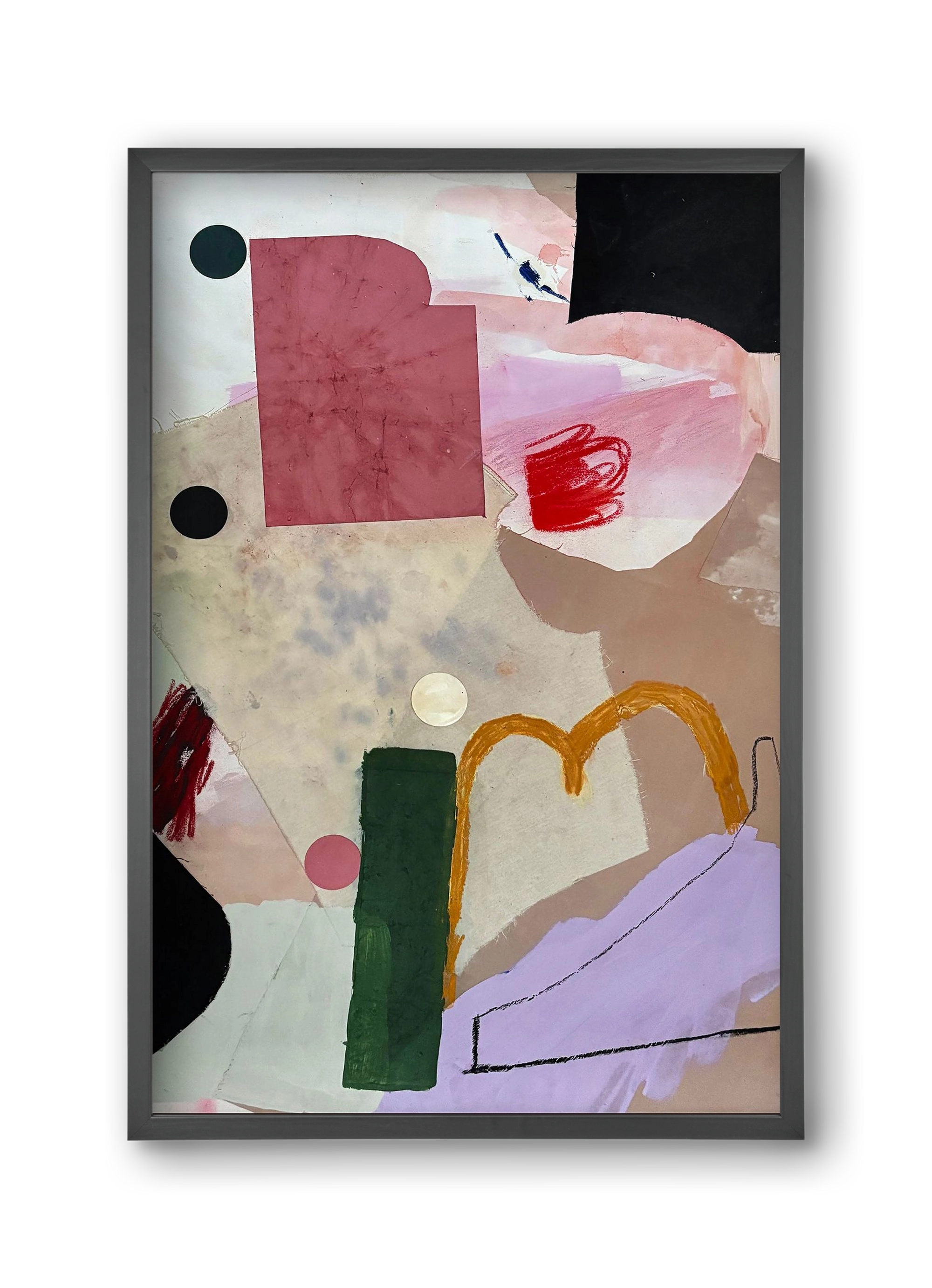 Child on the playground, 30x45 cm (30x45 cm), Fekete keret