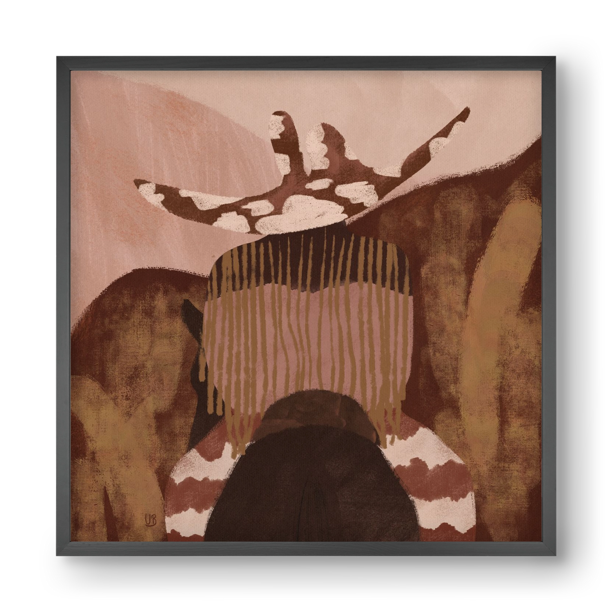 Desert gallop, 40x40 cm (40x40 cm), Fekete keret