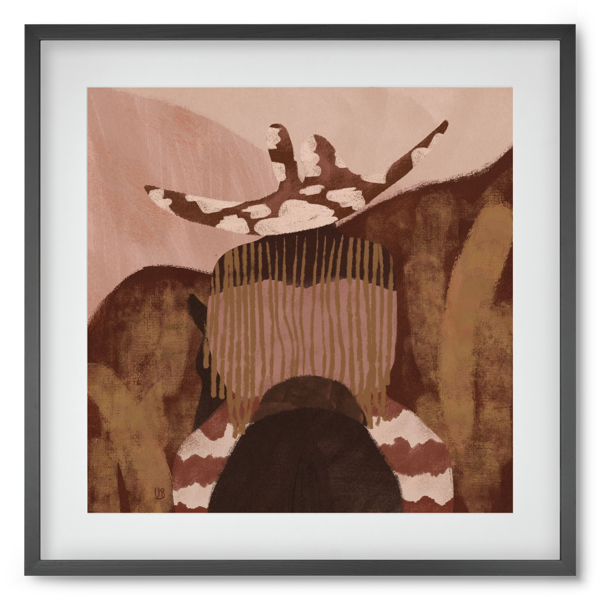 Desert gallop, 50x50 cm (40x40 cm), Fekete keret, paszpartuval