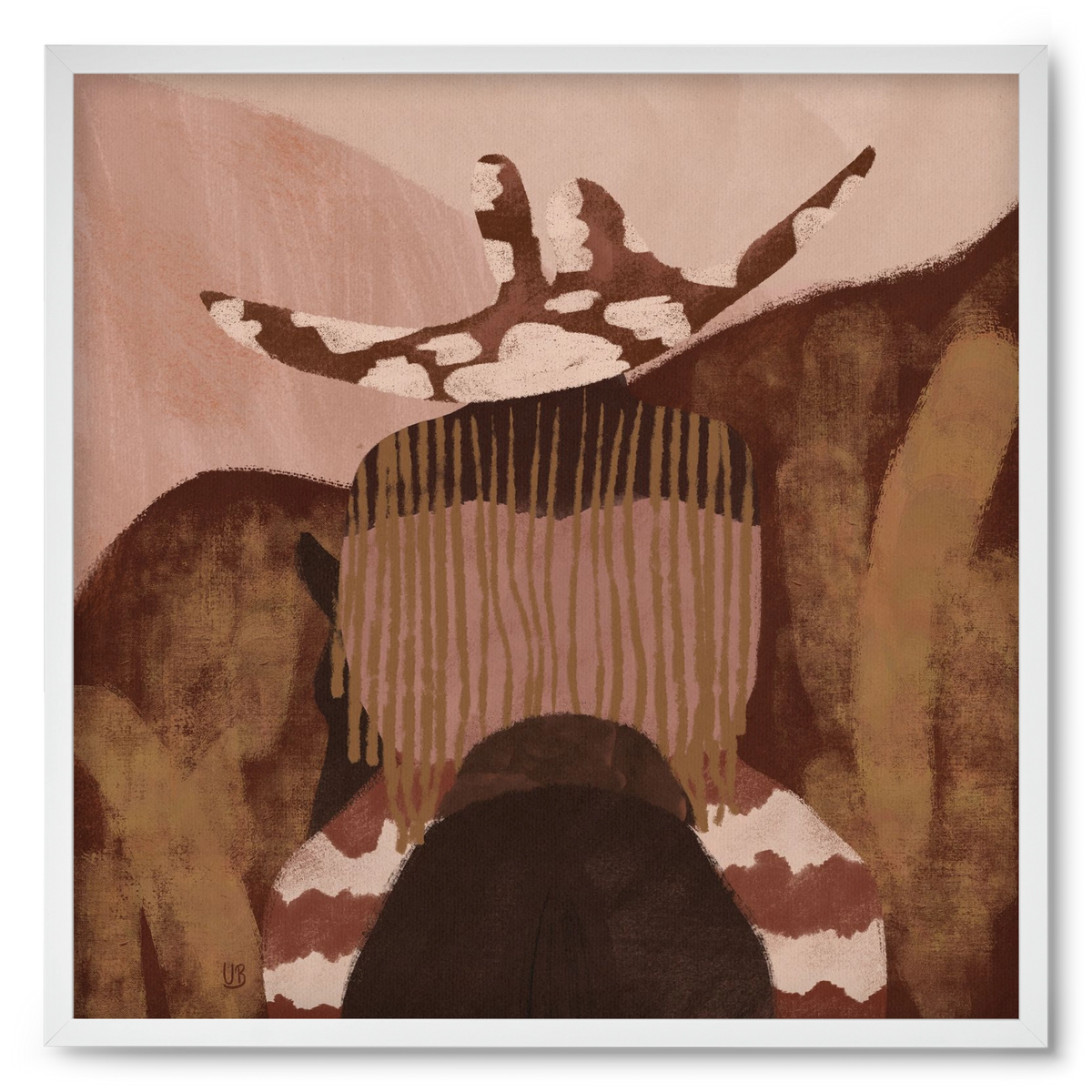 Desert gallop, 50x50 cm (50x50 cm), Fehér keret