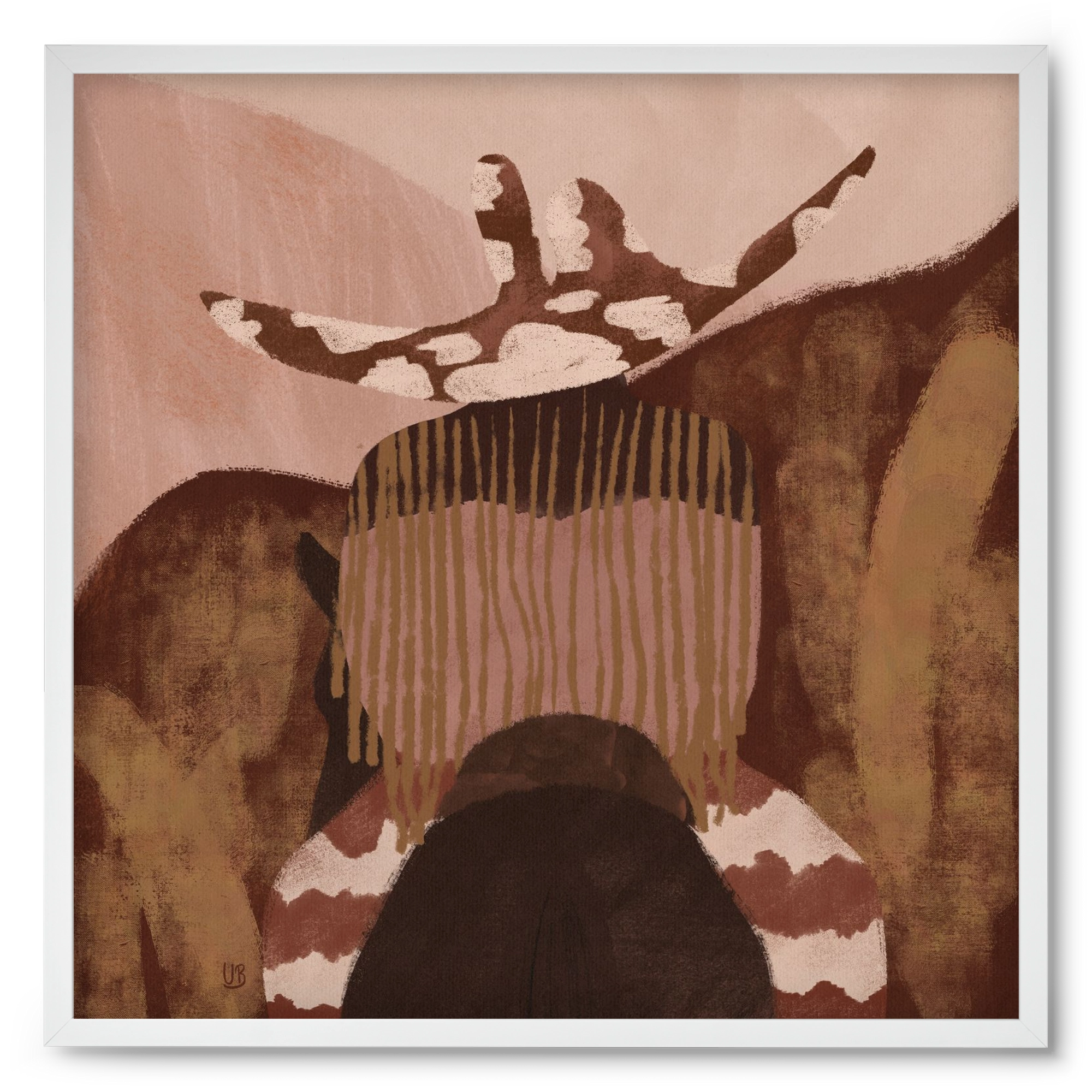 Desert gallop, 50x50 cm (50x50 cm), Fehér keret