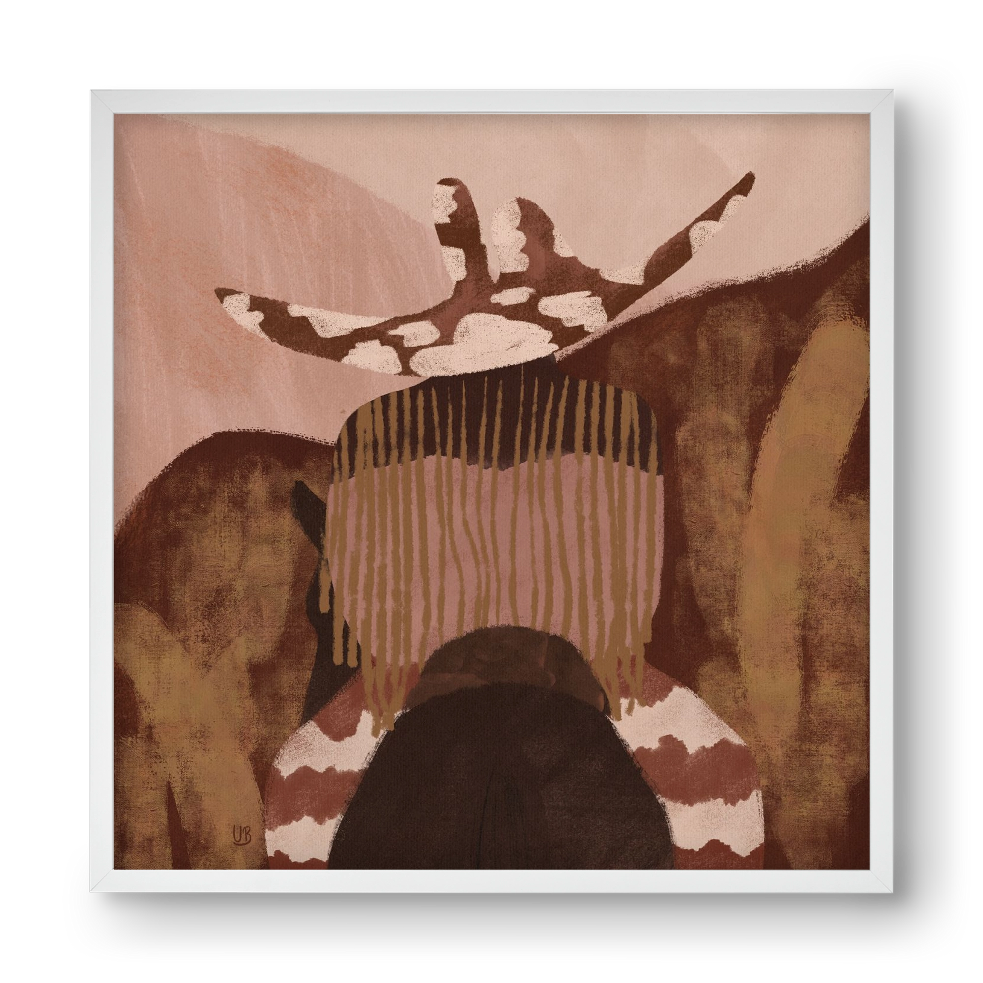 Desert gallop, 40x40 cm (40x40 cm), Fehér keret