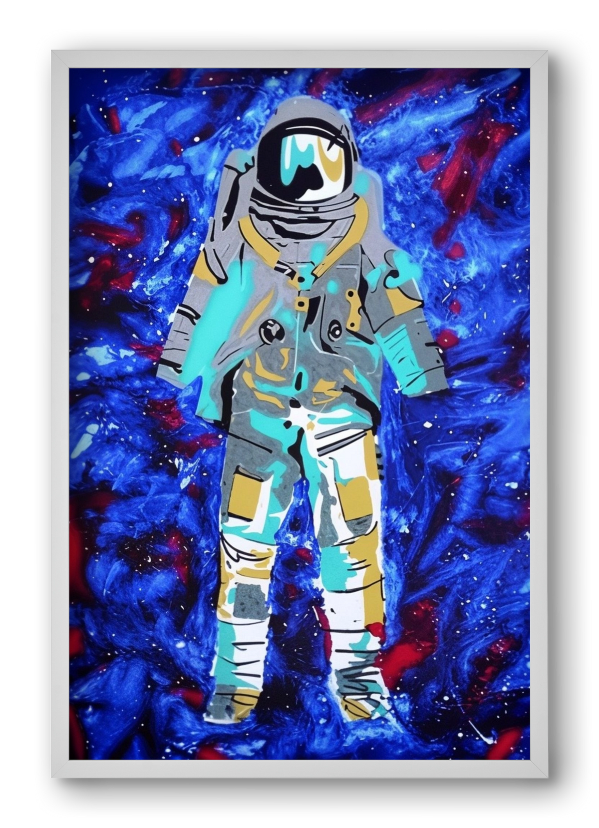 Astronaut, 40x60 cm (40x60 cm), Fehér keret