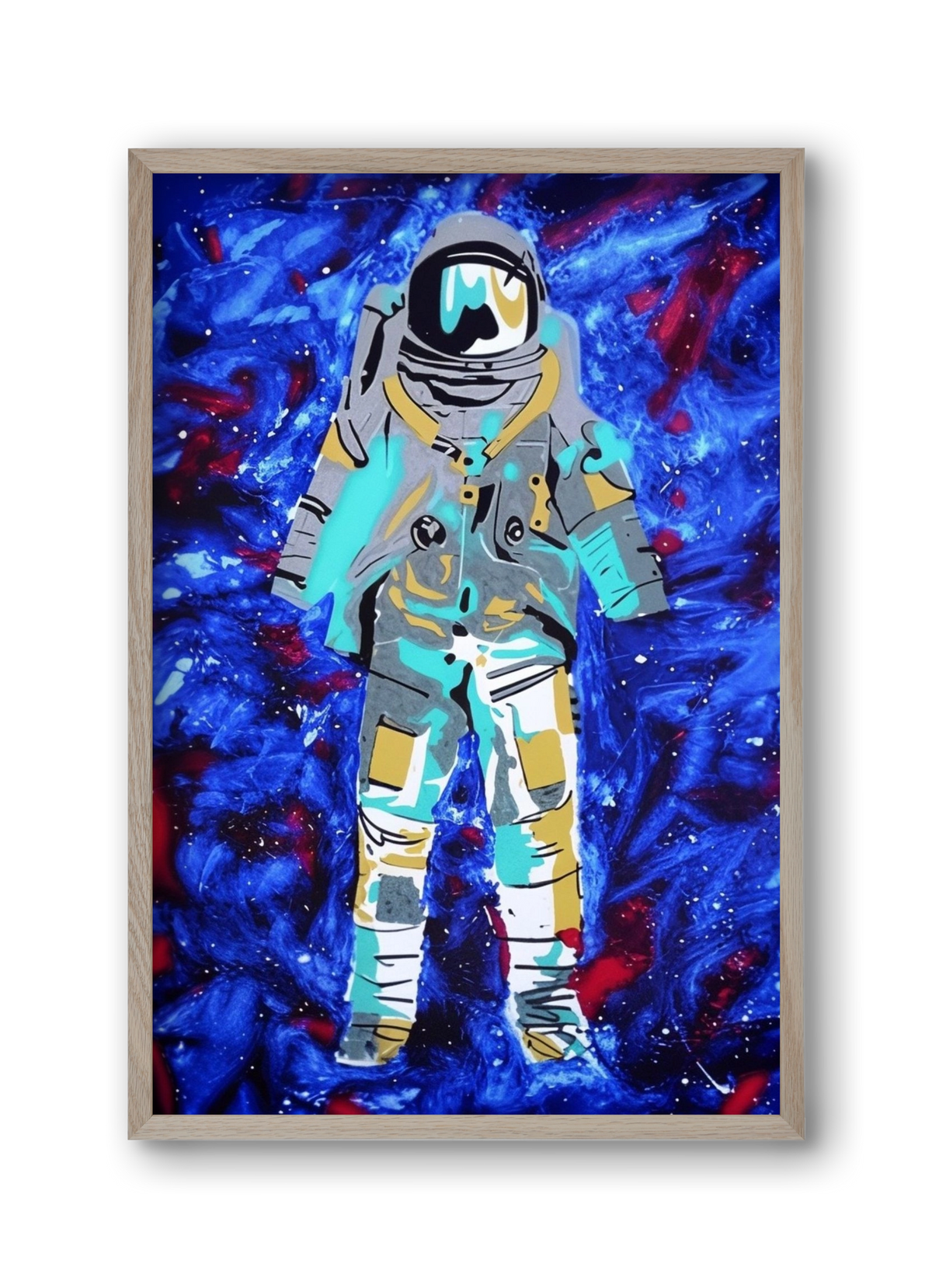 Astronaut, 30x45 cm (30x45 cm), Tölgy keret