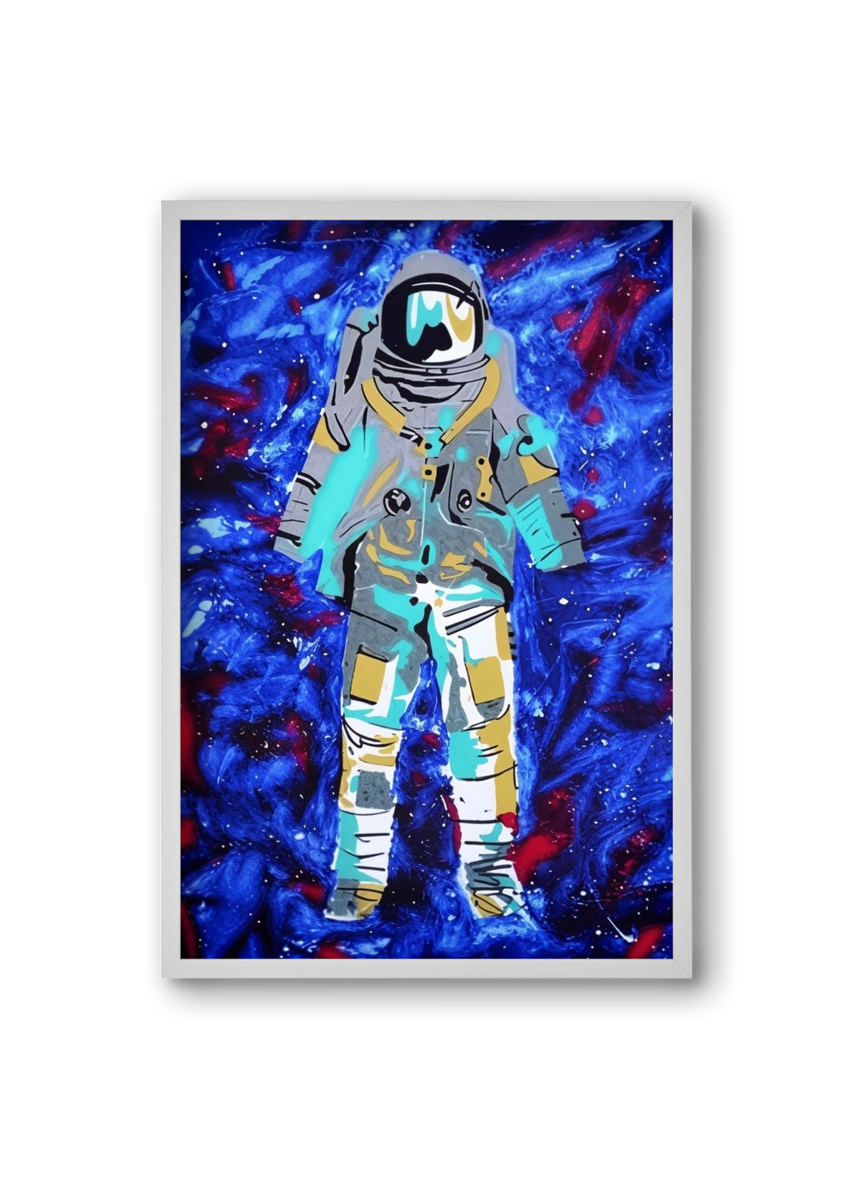 Astronaut, 20x30 cm (20x30 cm), Fehér keret