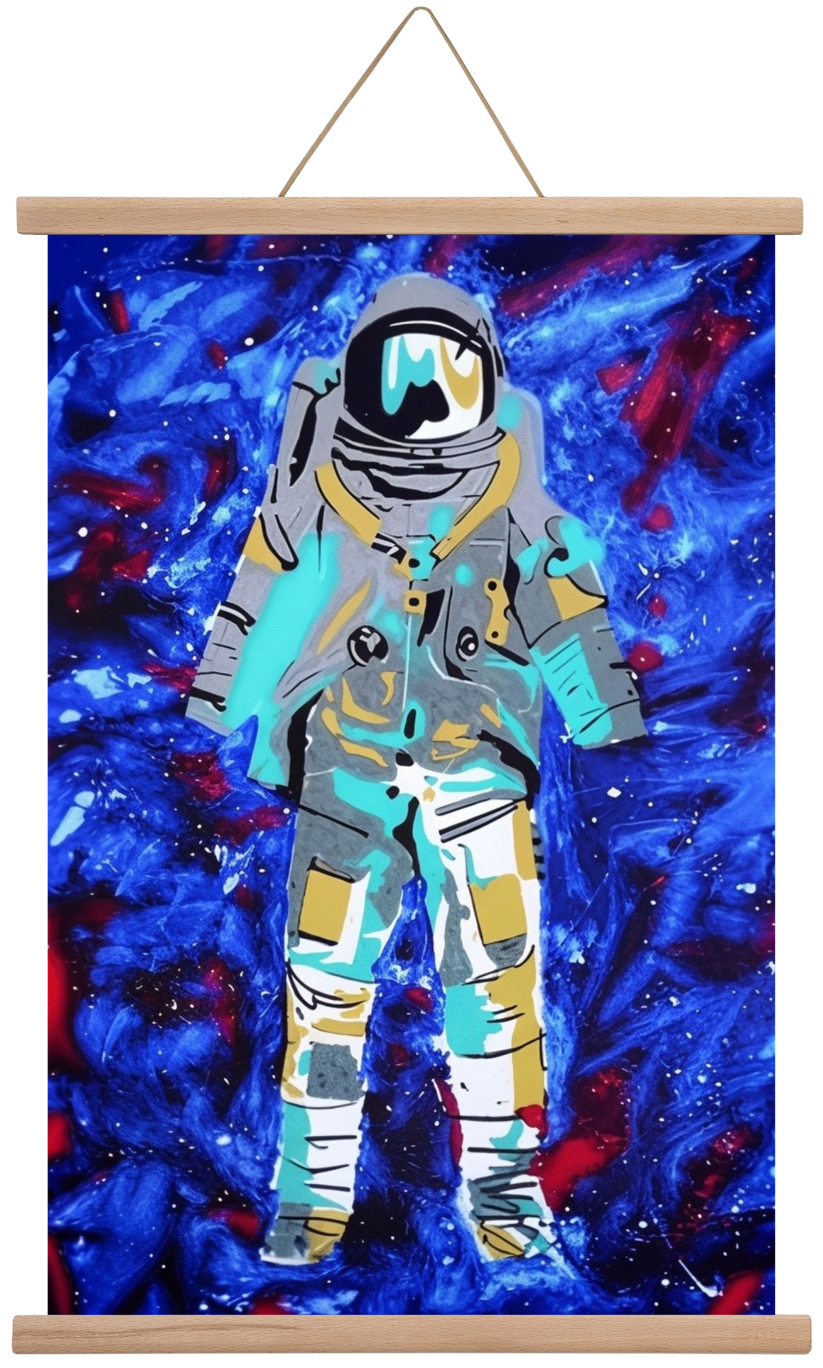 Astronaut, 40x60 cm (40x60 cm), Tölgy akasztó