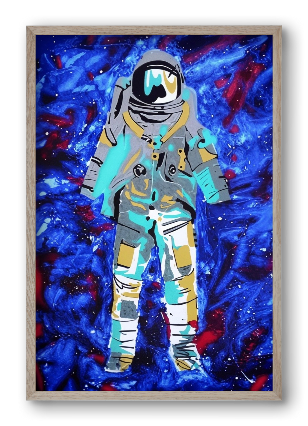 Astronaut, 40x60 cm (40x60 cm), Tölgy keret