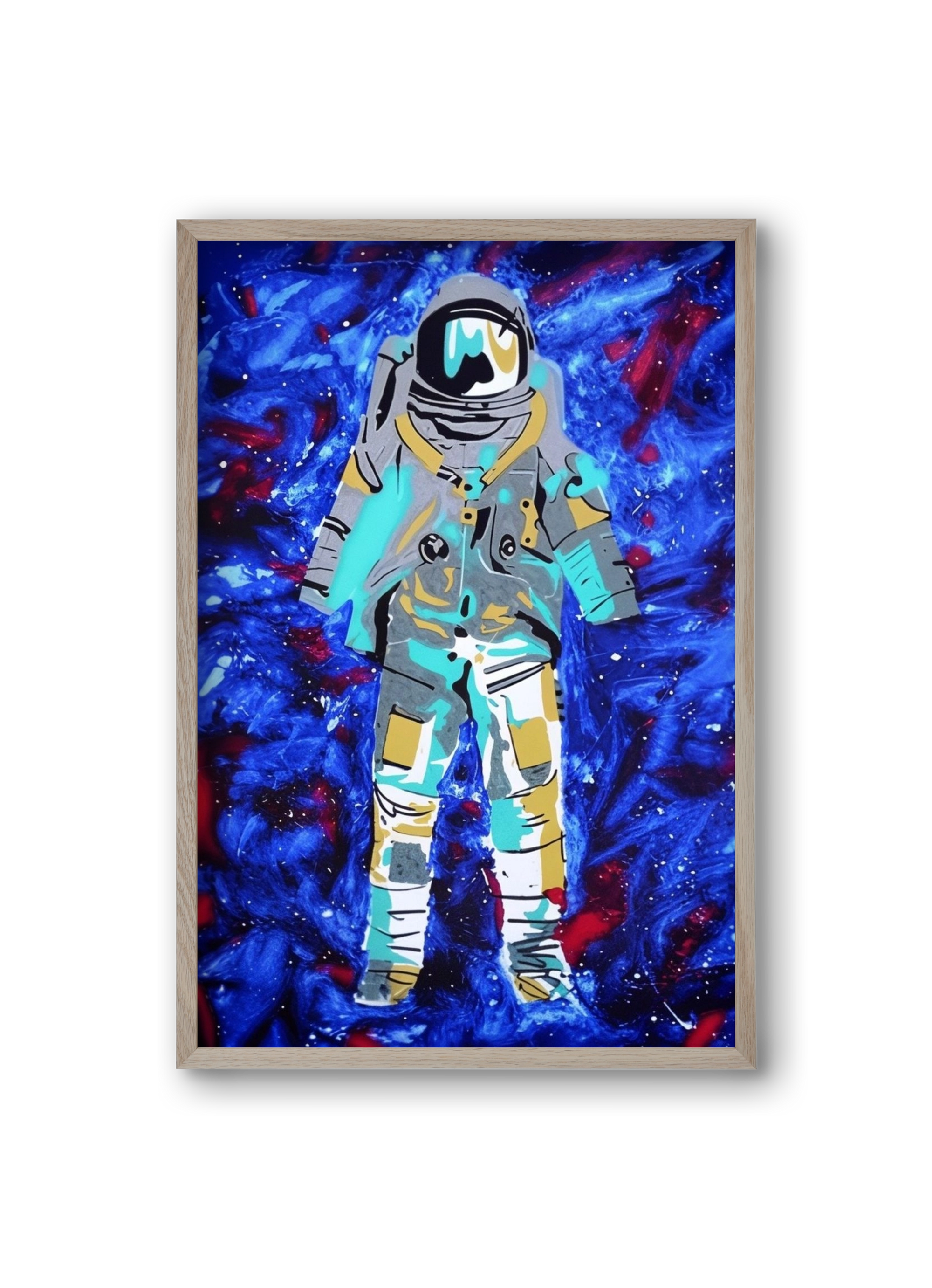 Astronaut, 20x30 cm (20x30 cm), Tölgy keret