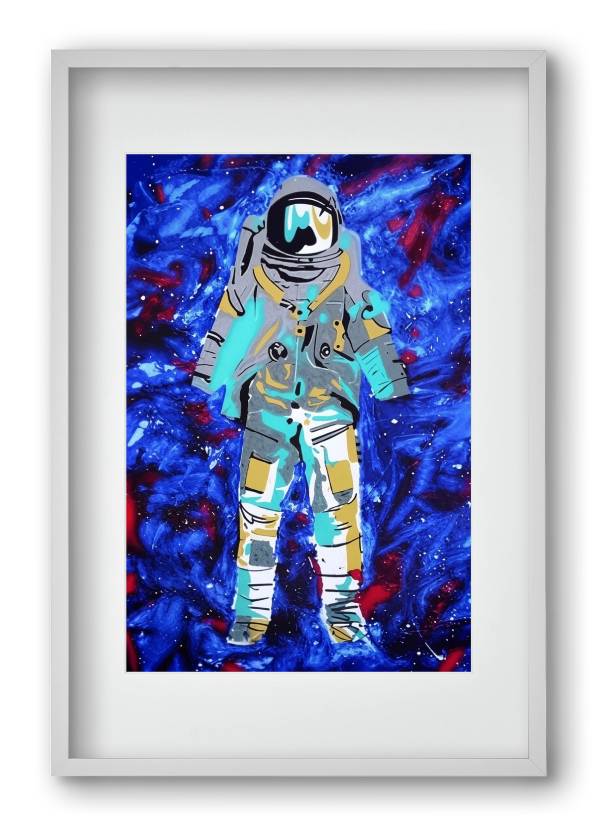 Astronaut, 40x60 cm (30x45 cm), Fehér keret, paszpartuval