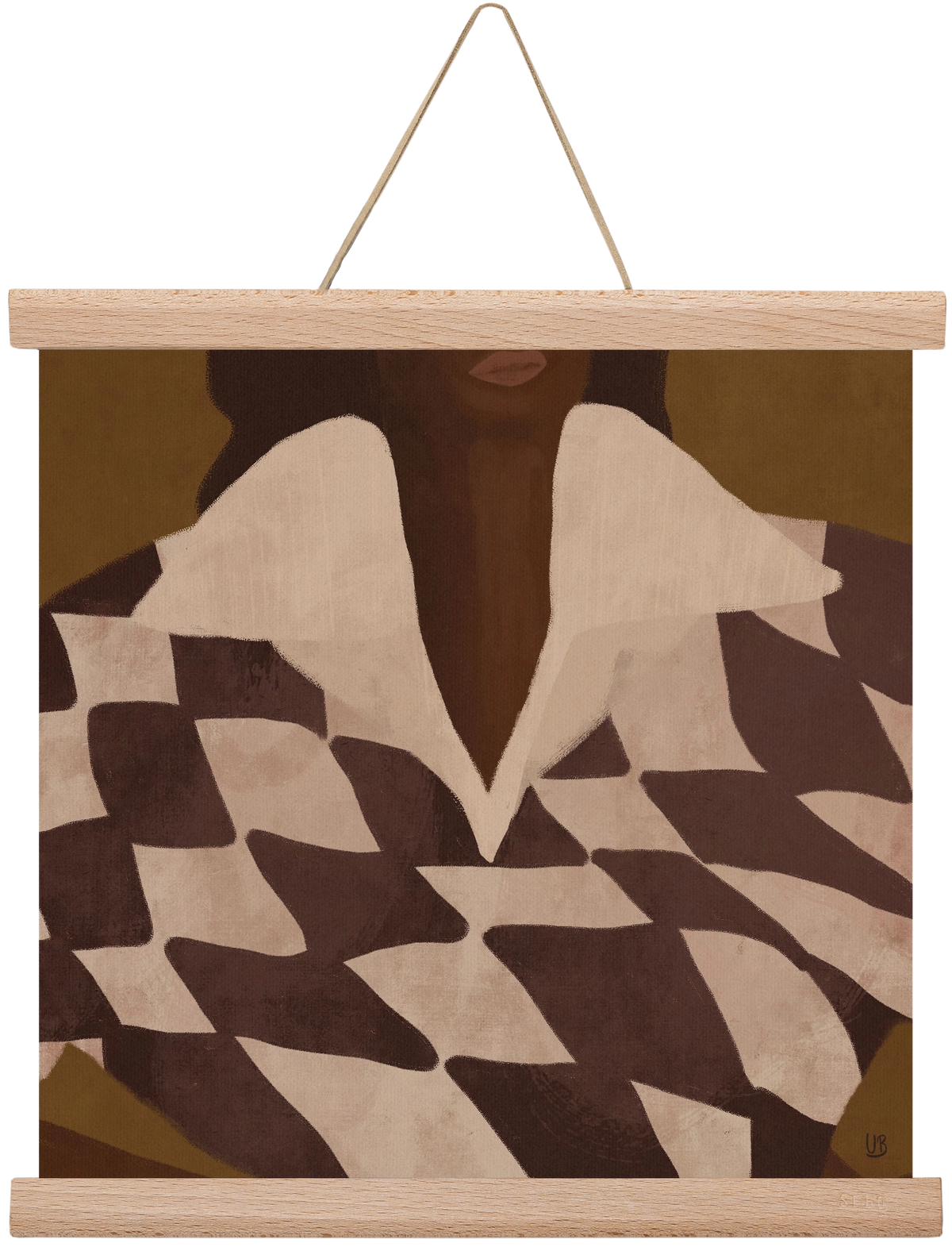 Wearing Checks, 30x30 cm (30x30 cm), Tölgy akasztó