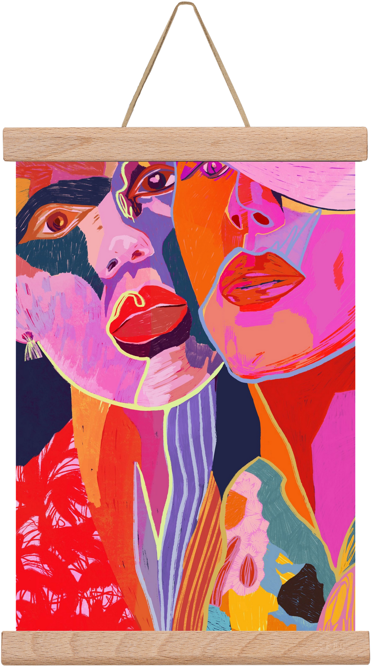 Soulmates, 20x30 cm (20x30 cm), Tölgy akasztó