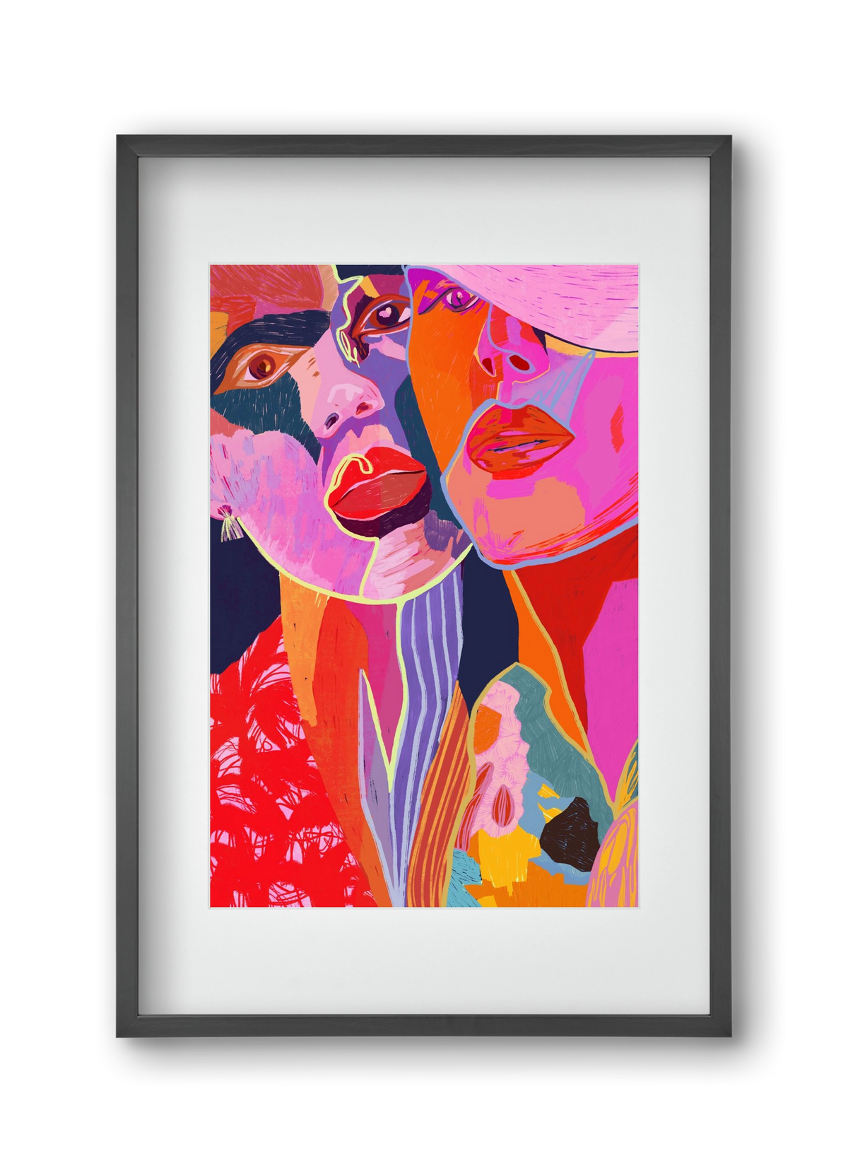 Soulmates, 30x45 cm (20x30 cm), Fekete keret, paszpartuval