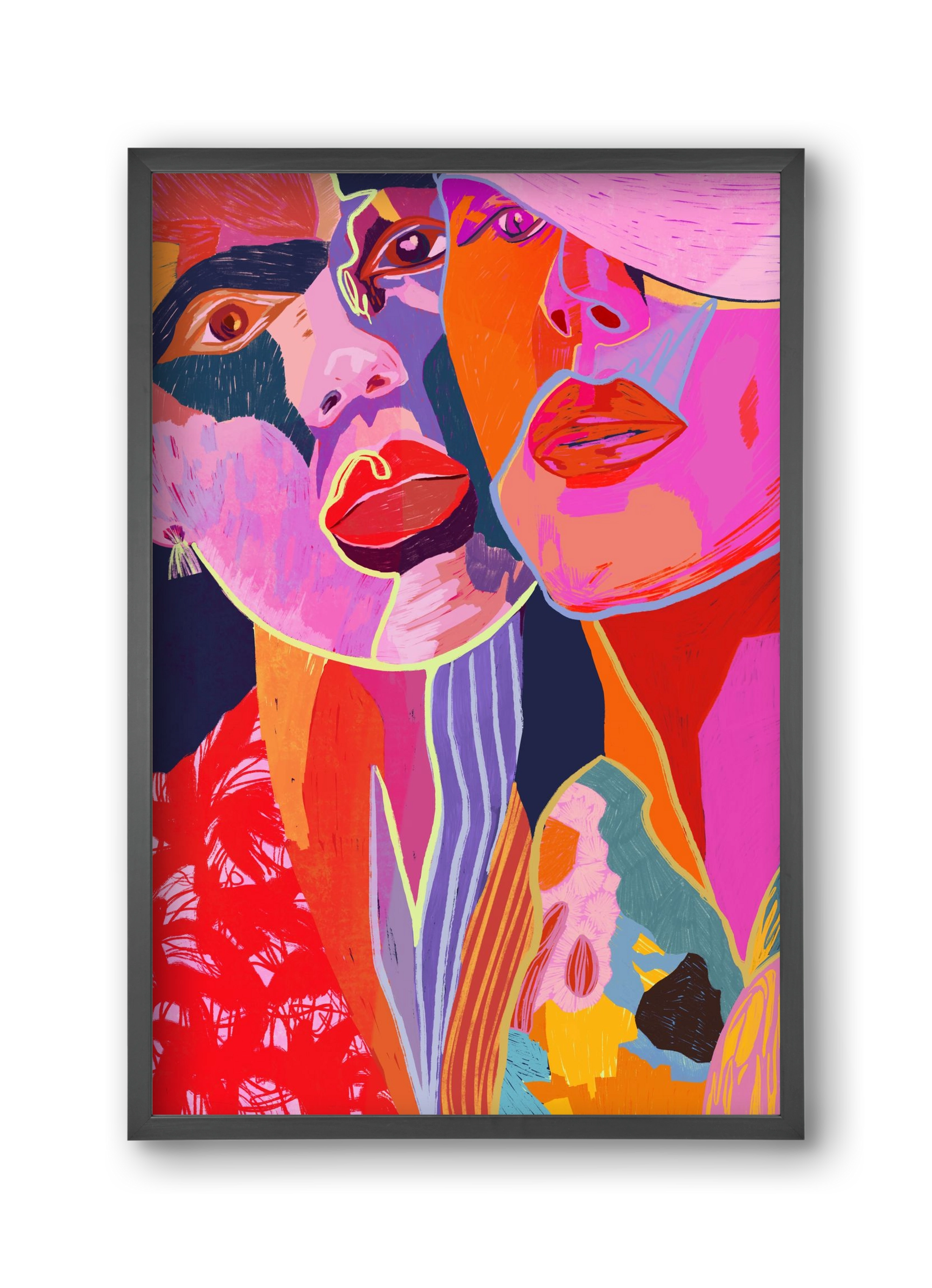 Soulmates, 30x45 cm (30x45 cm), Fekete keret