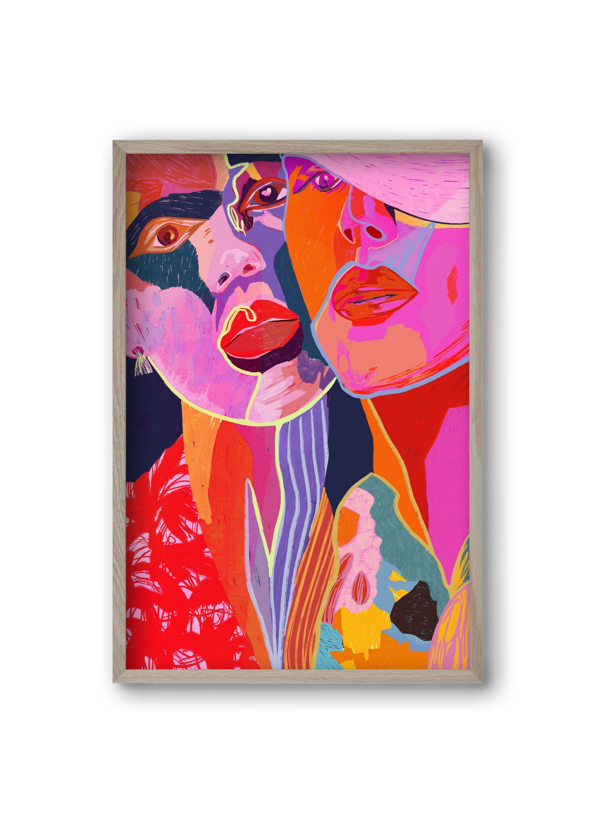 Soulmates, 20x30 cm (20x30 cm), Tölgy keret