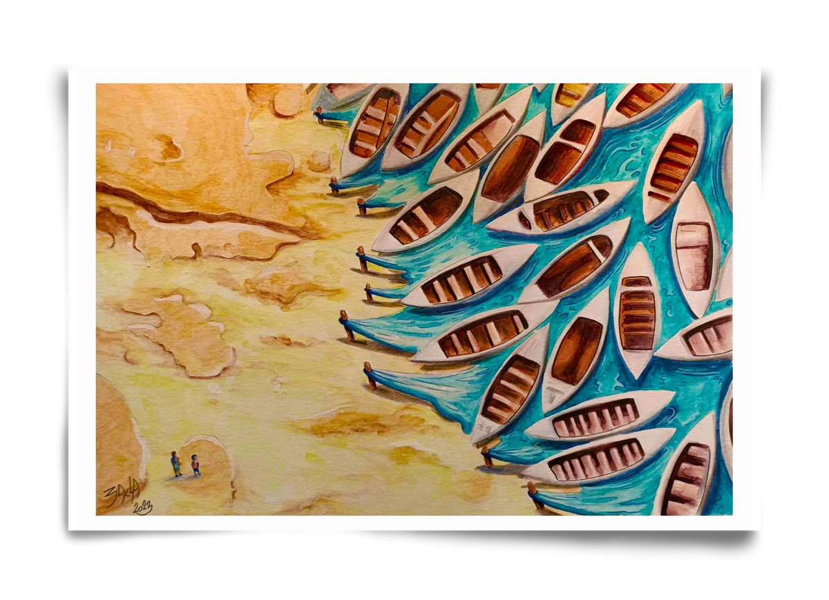 water, 60x40 cm, Keret nélkül