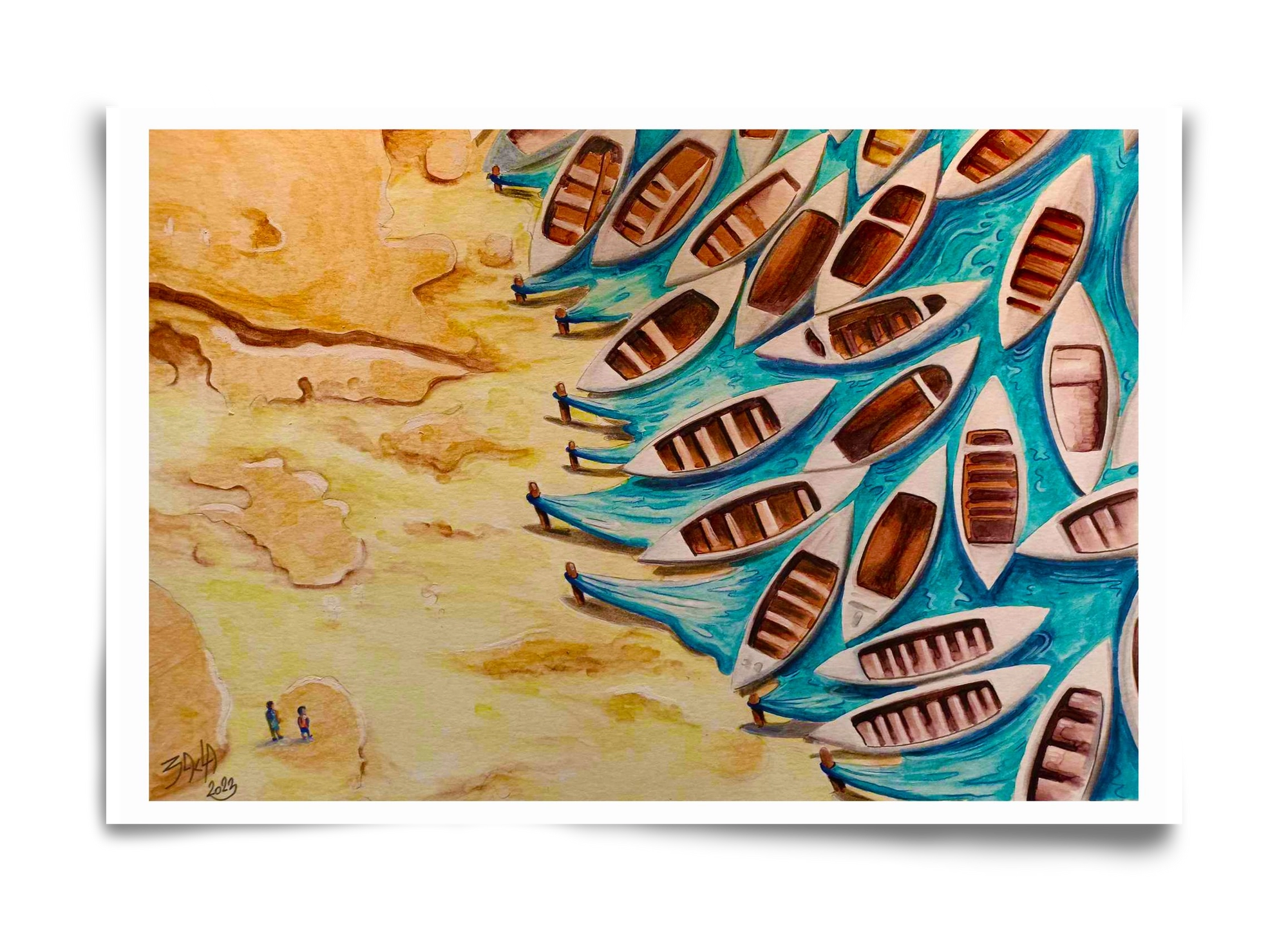 water, 60x40 cm, Keret nélkül
