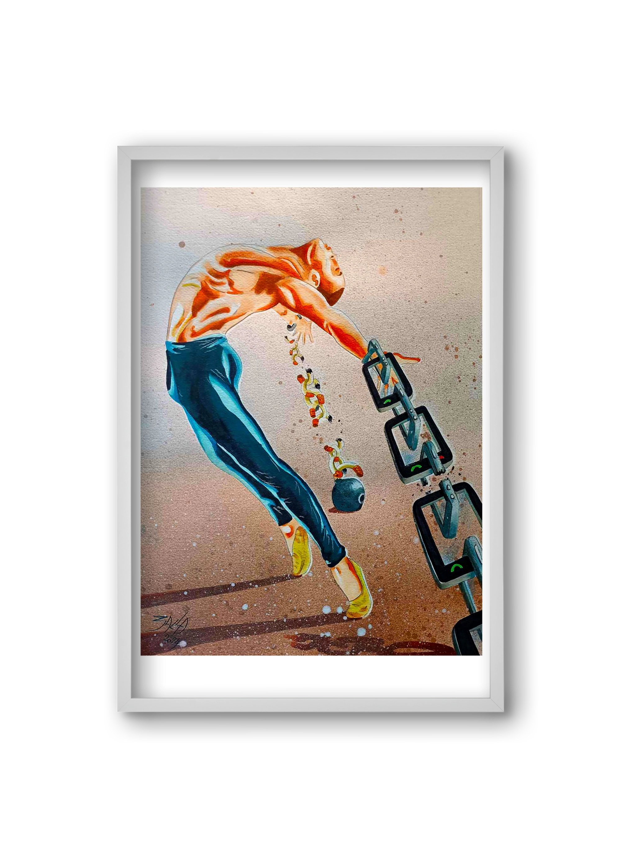 dependence, 20x30 cm (20x30 cm), Fehér keret