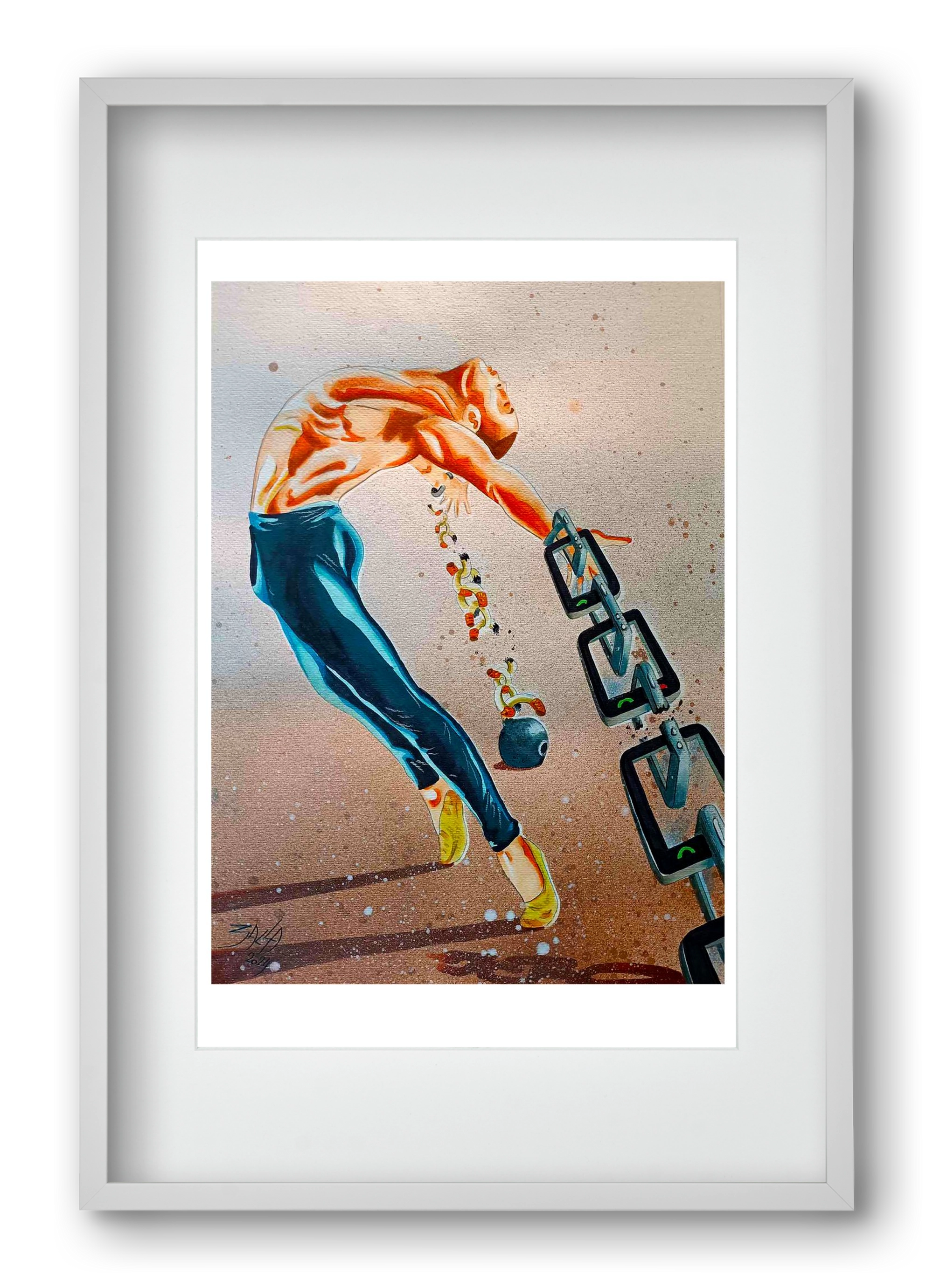 dependence, 40x60 cm (30x45 cm), Fehér keret, paszpartuval