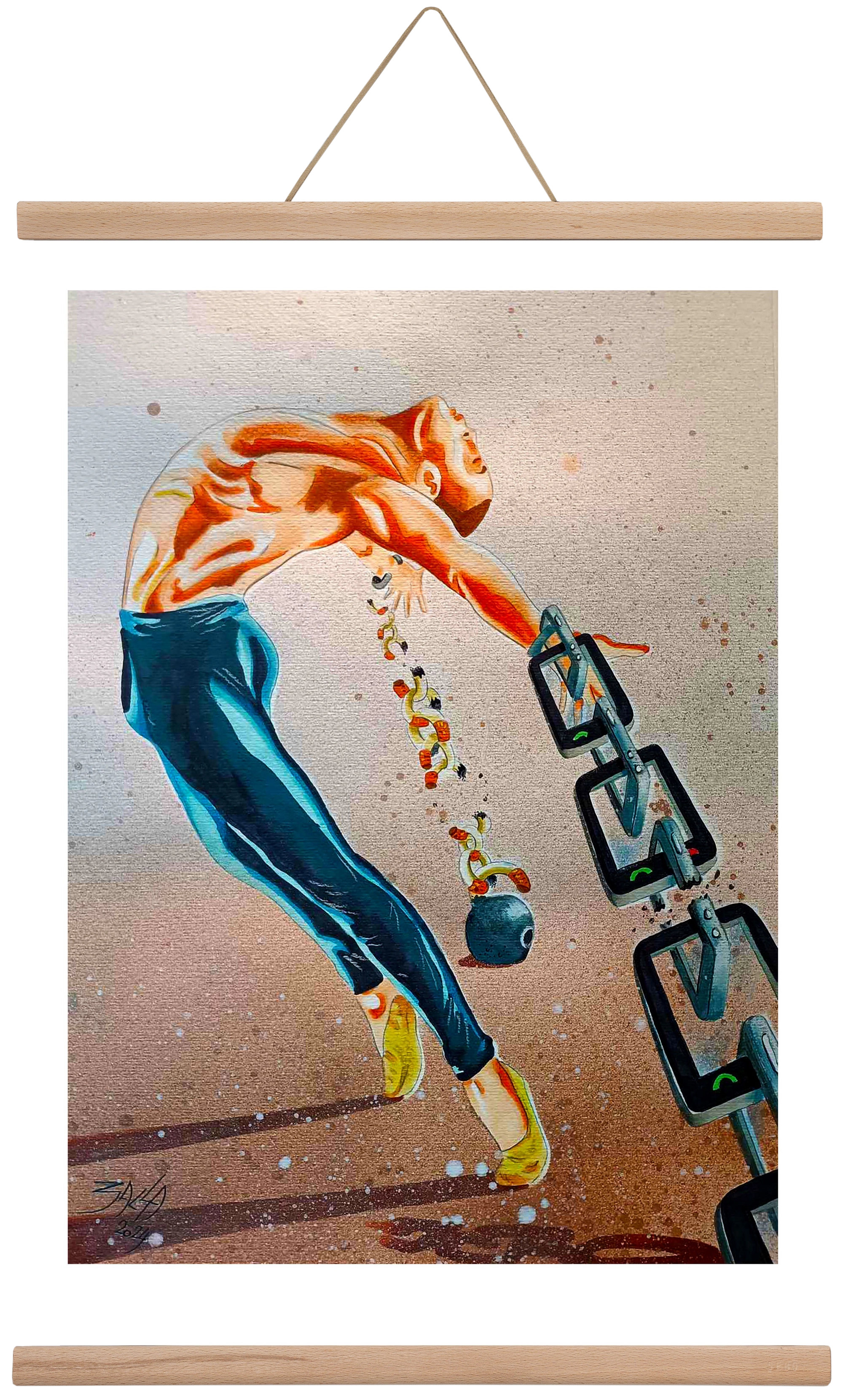 dependence, 40x60 cm (40x60 cm), Tölgy akasztó