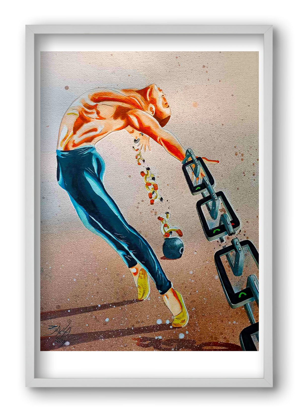 dependence, 40x60 cm (40x60 cm), Fehér keret