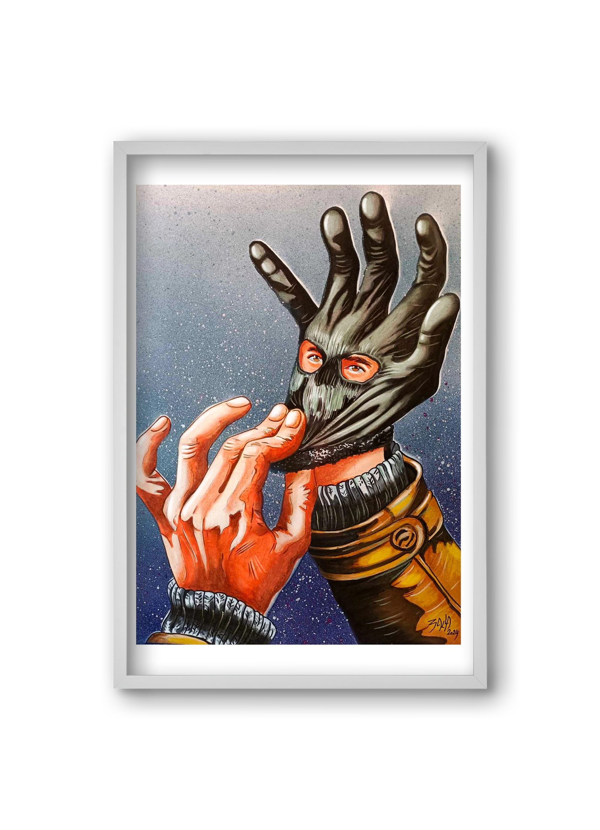 online terror, 20x30 cm (20x30 cm), Fehér keret
