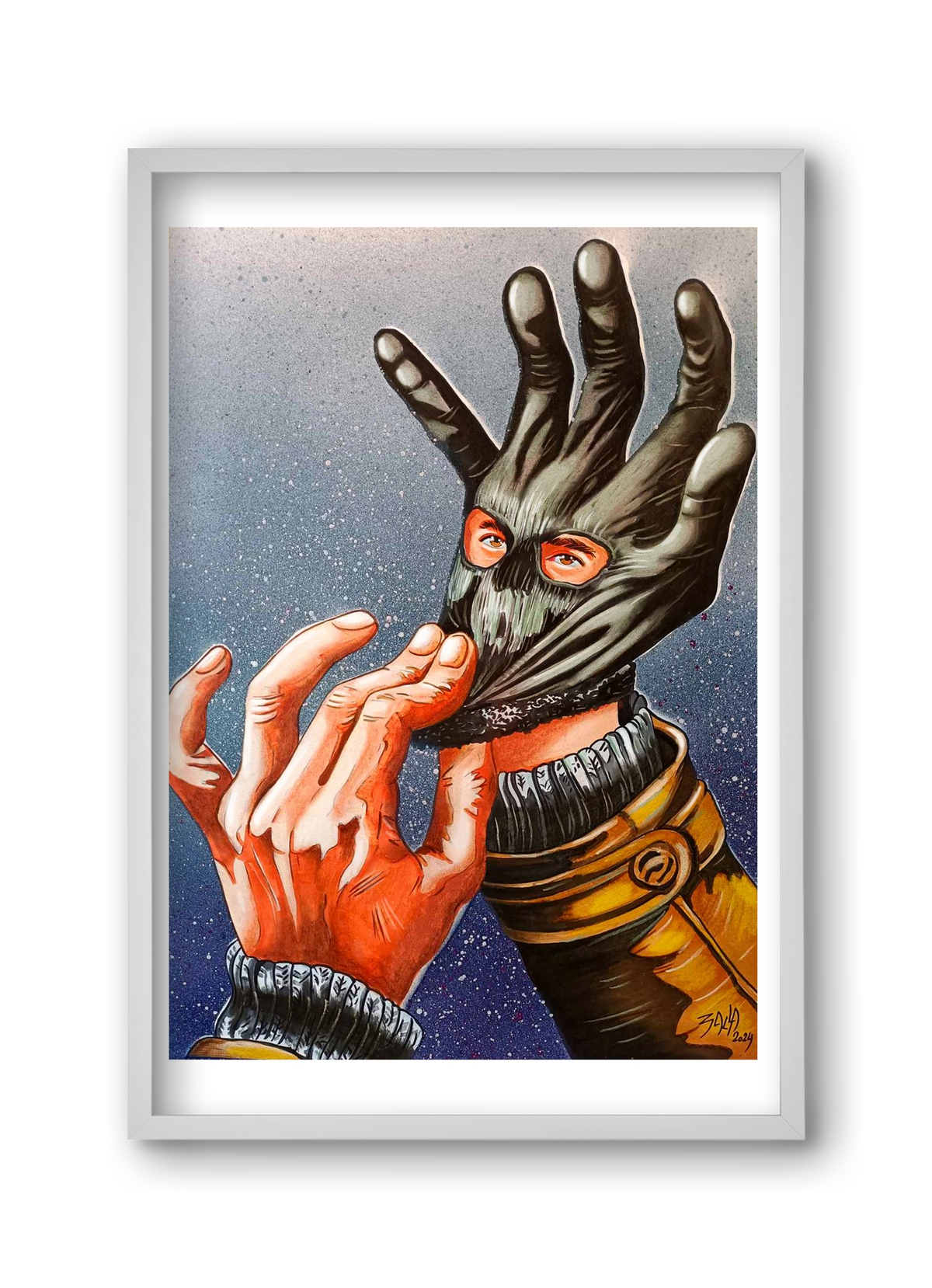online terror, 30x45 cm (30x45 cm), Fehér keret