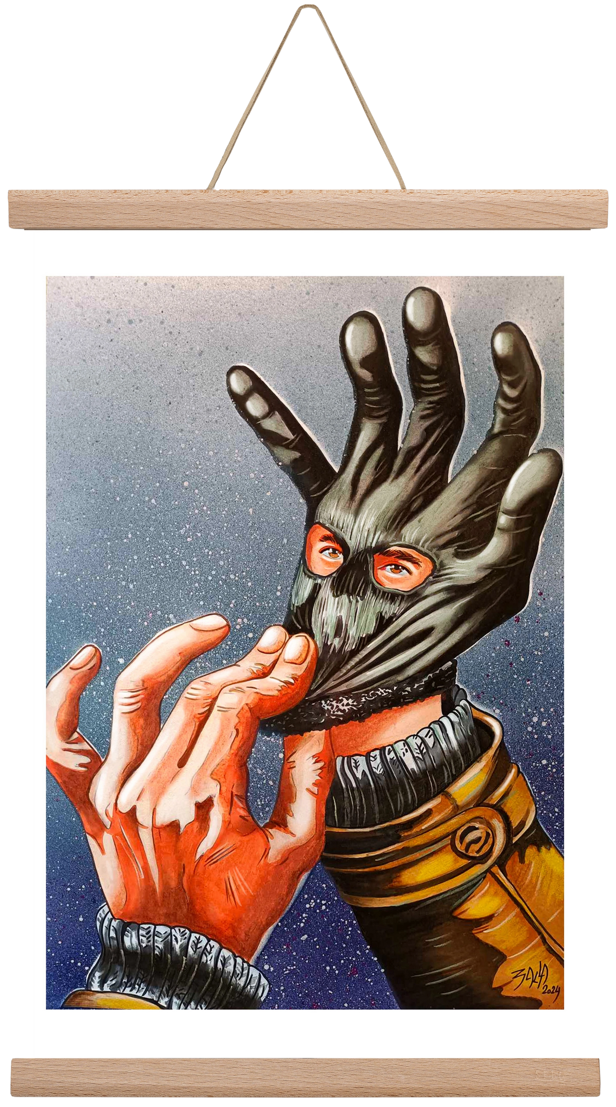 online terror, 30x45 cm (30x45 cm), Tölgy akasztó