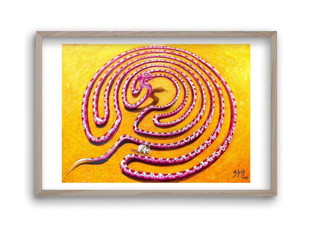 tévút, 45x30 cm (45x30 cm), Tölgy keret