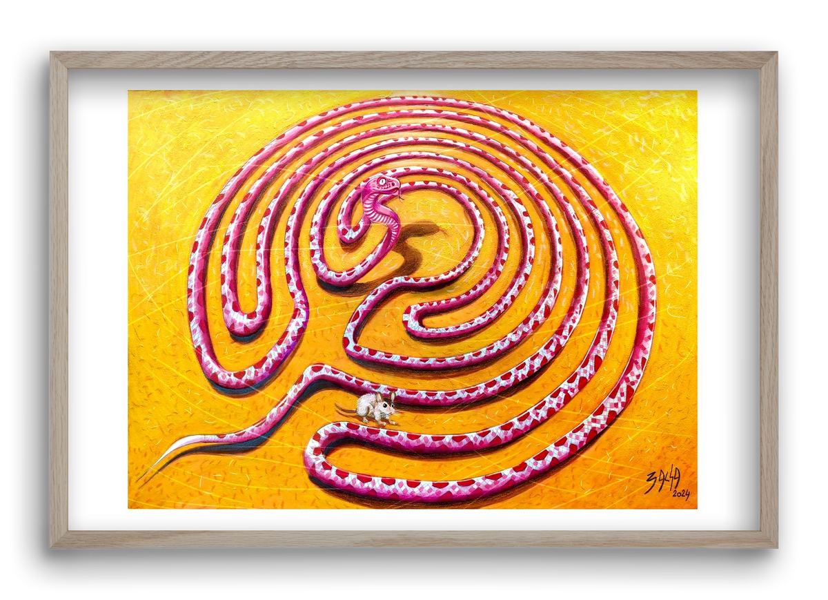 tévút, 60x40 cm (60x40 cm), Tölgy keret