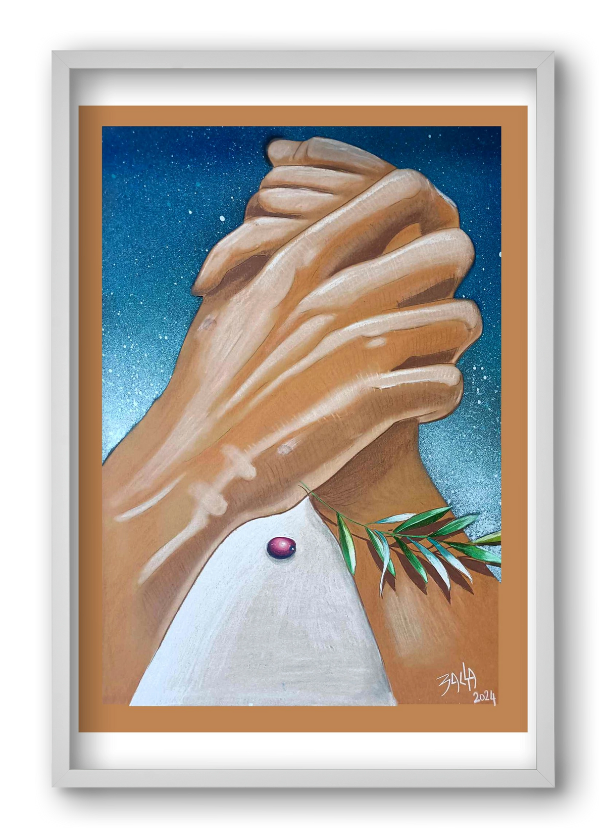 peace, 40x60 cm (40x60 cm), Fehér keret