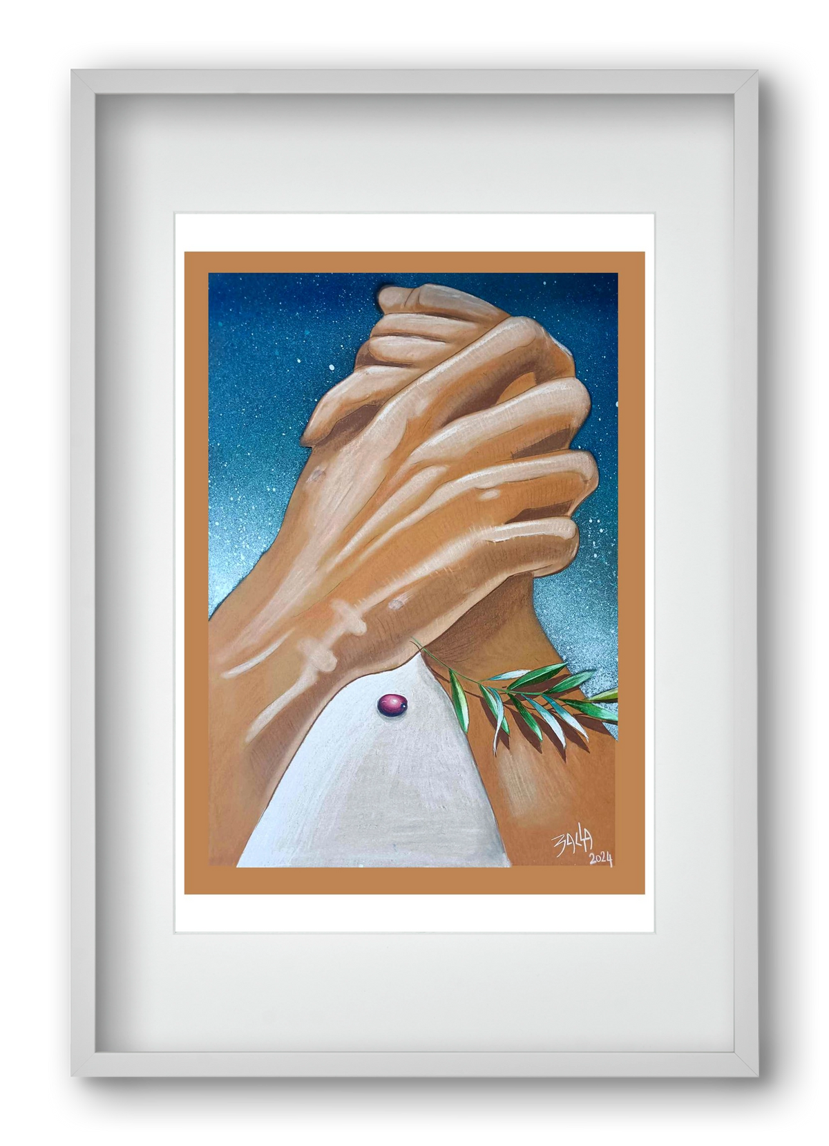 peace, 40x60 cm (30x45 cm), Fehér keret, paszpartuval
