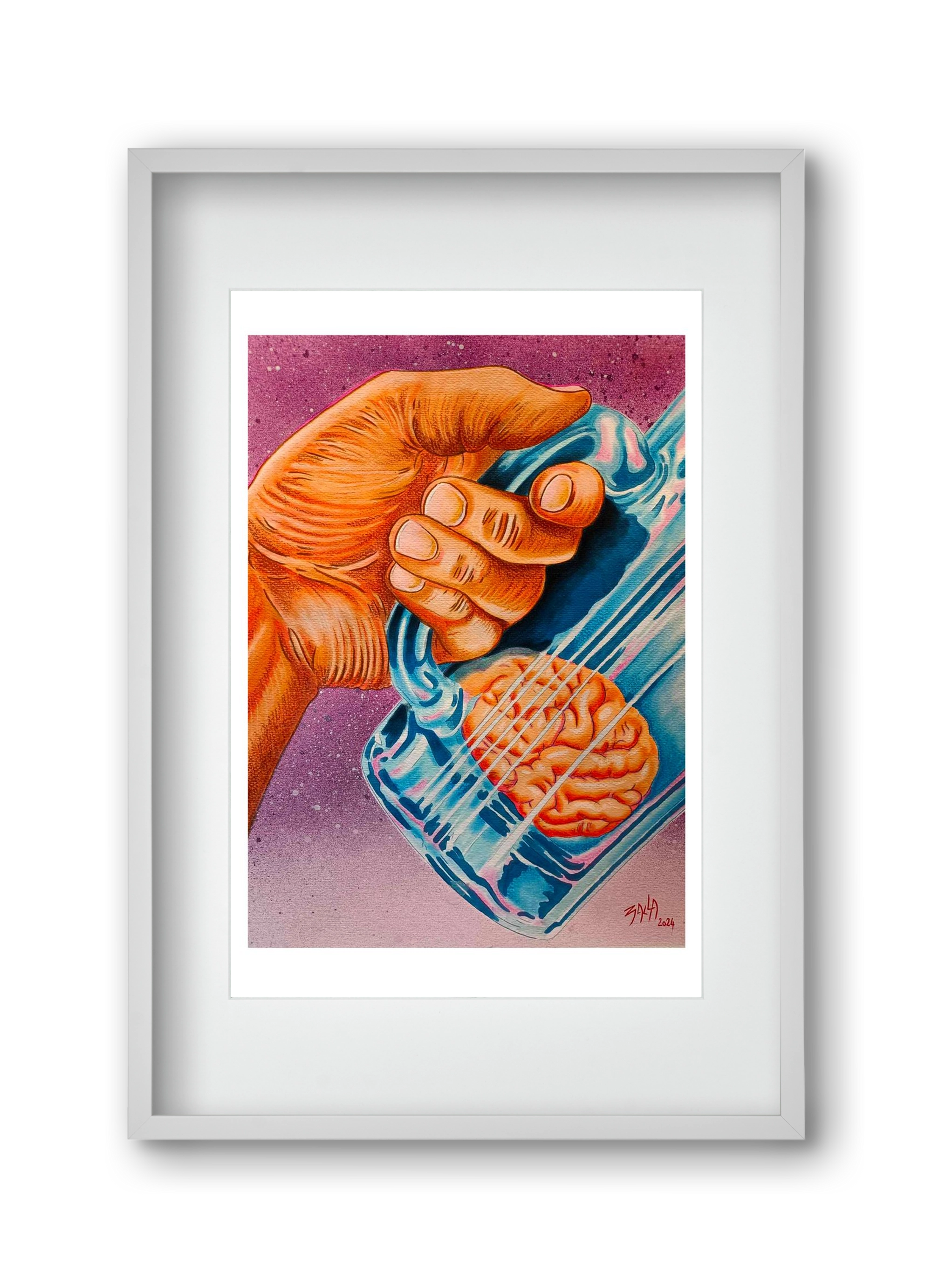 beer, 30x45 cm (20x30 cm), Fehér keret, paszpartuval