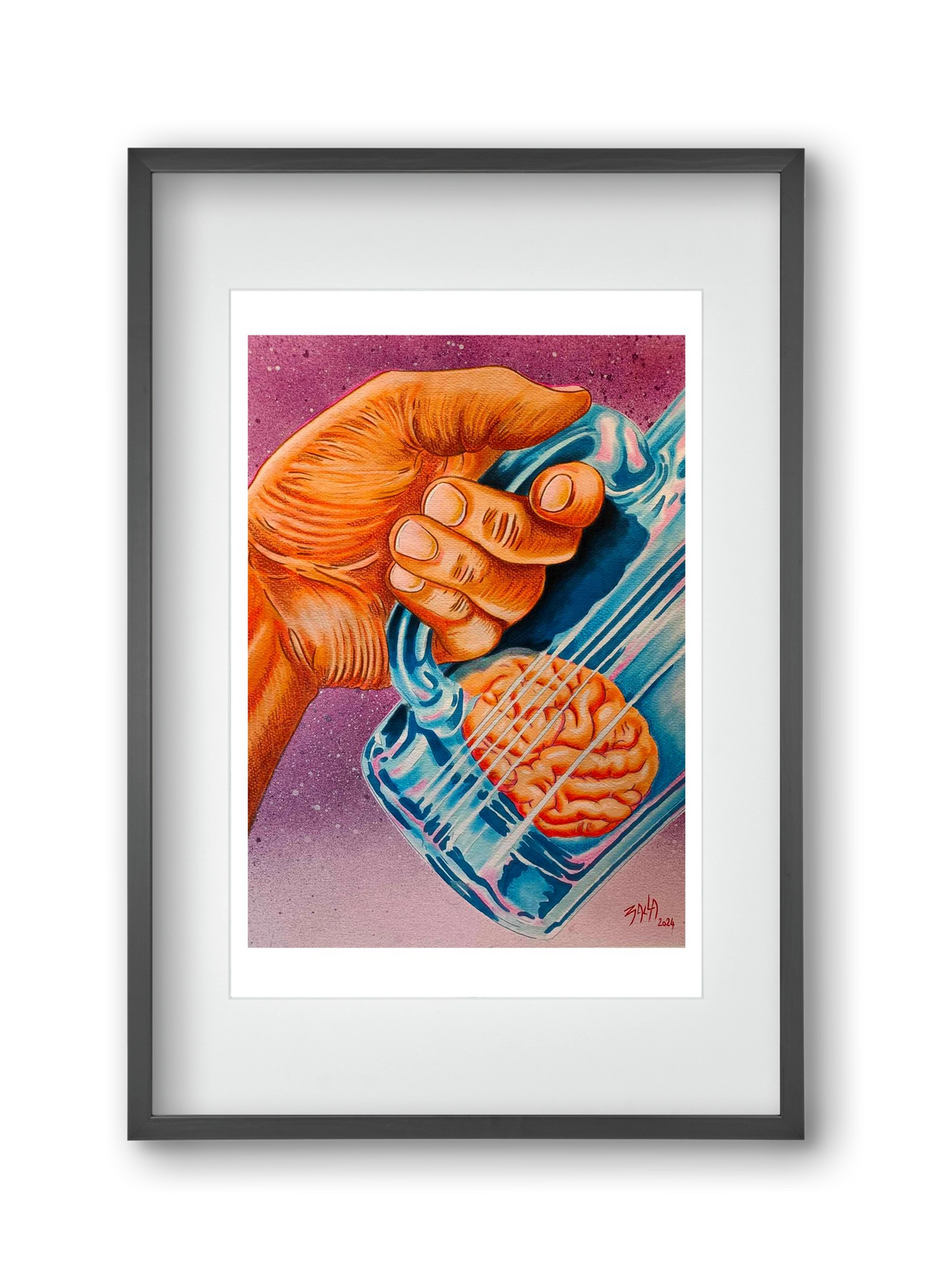 beer, 30x45 cm (20x30 cm), Fekete keret, paszpartuval