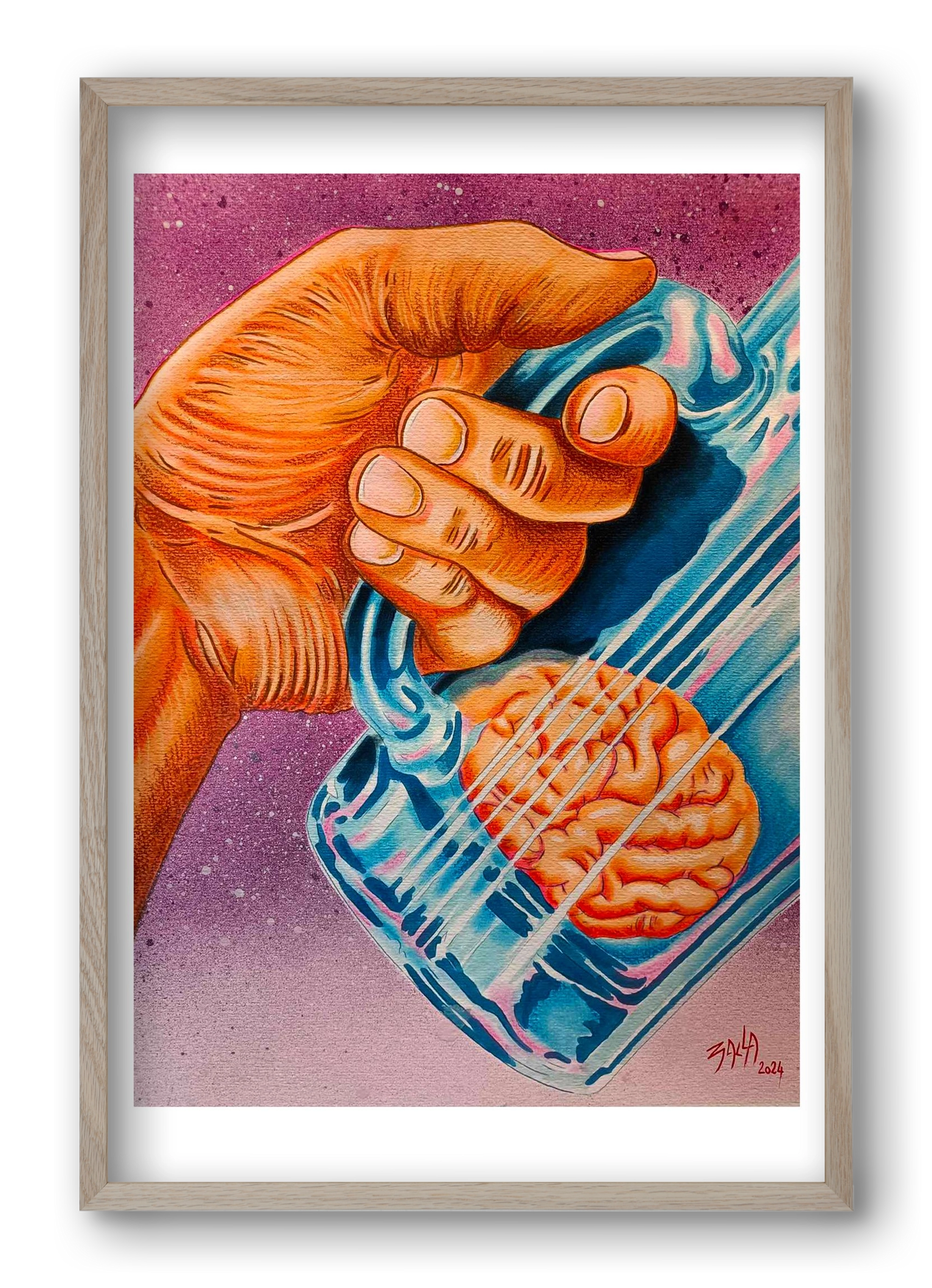 beer, 40x60 cm (40x60 cm), Tölgy keret