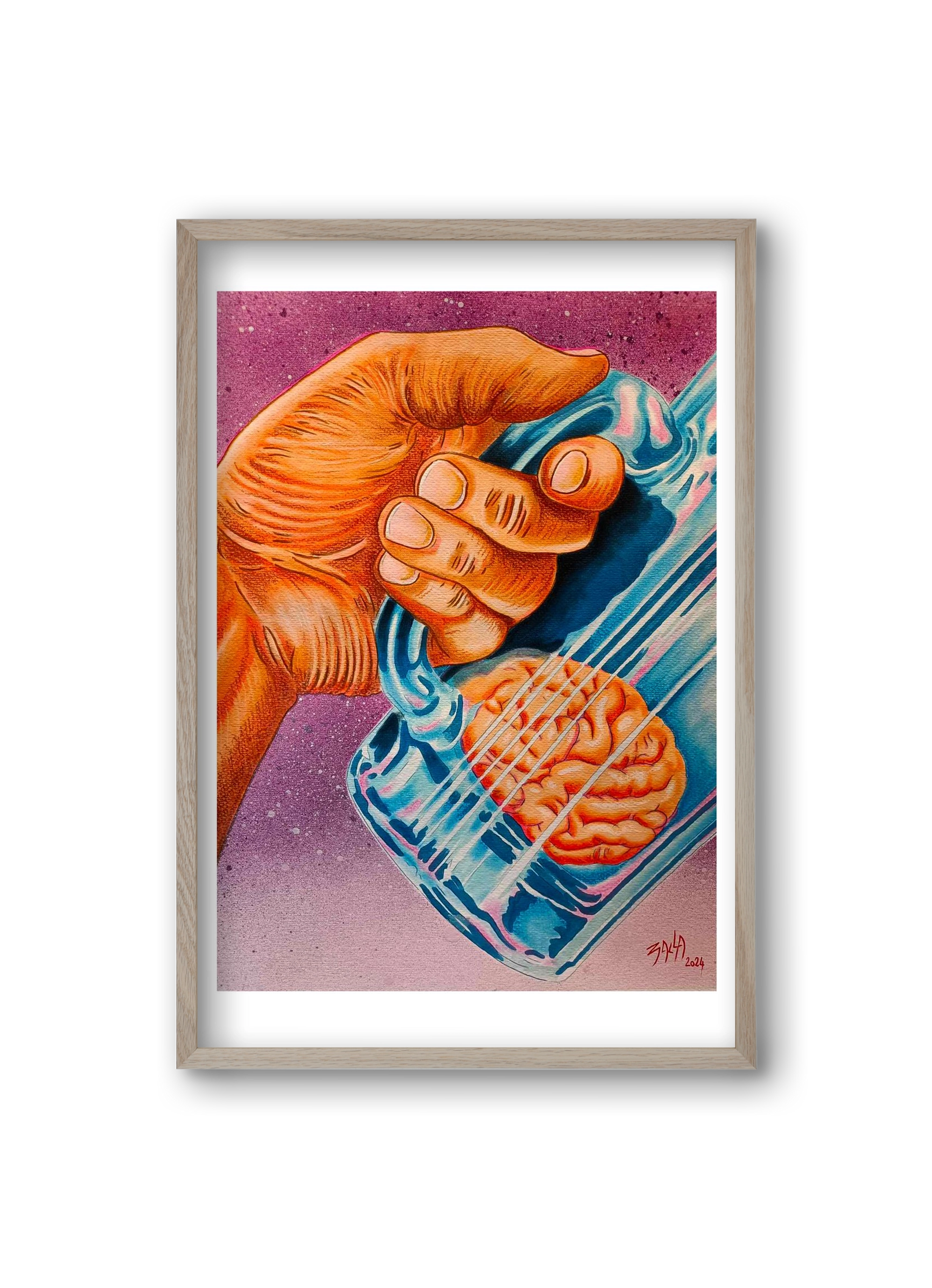 beer, 20x30 cm (20x30 cm), Tölgy keret