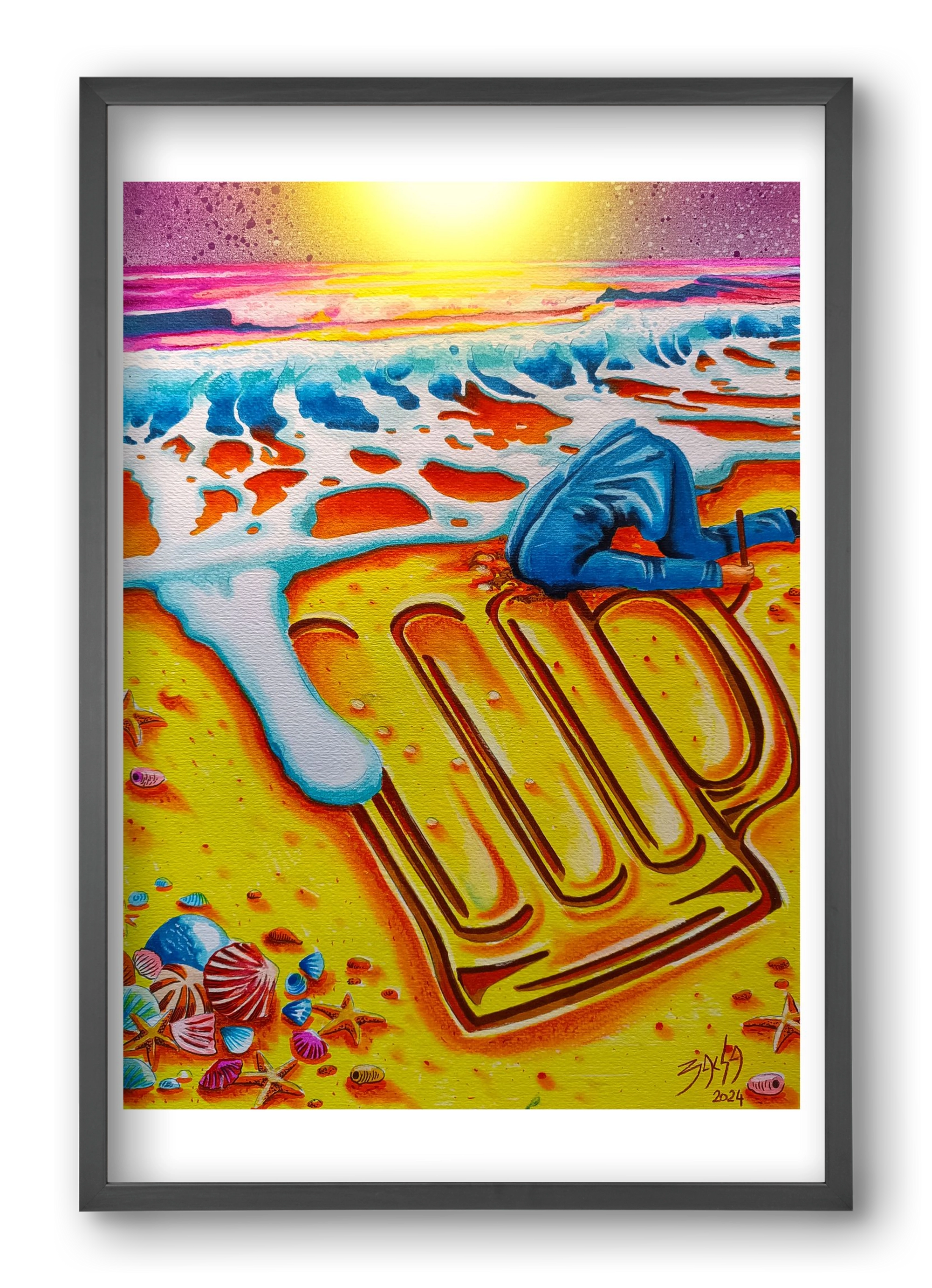 beer II., 40x60 cm (40x60 cm), Fekete keret