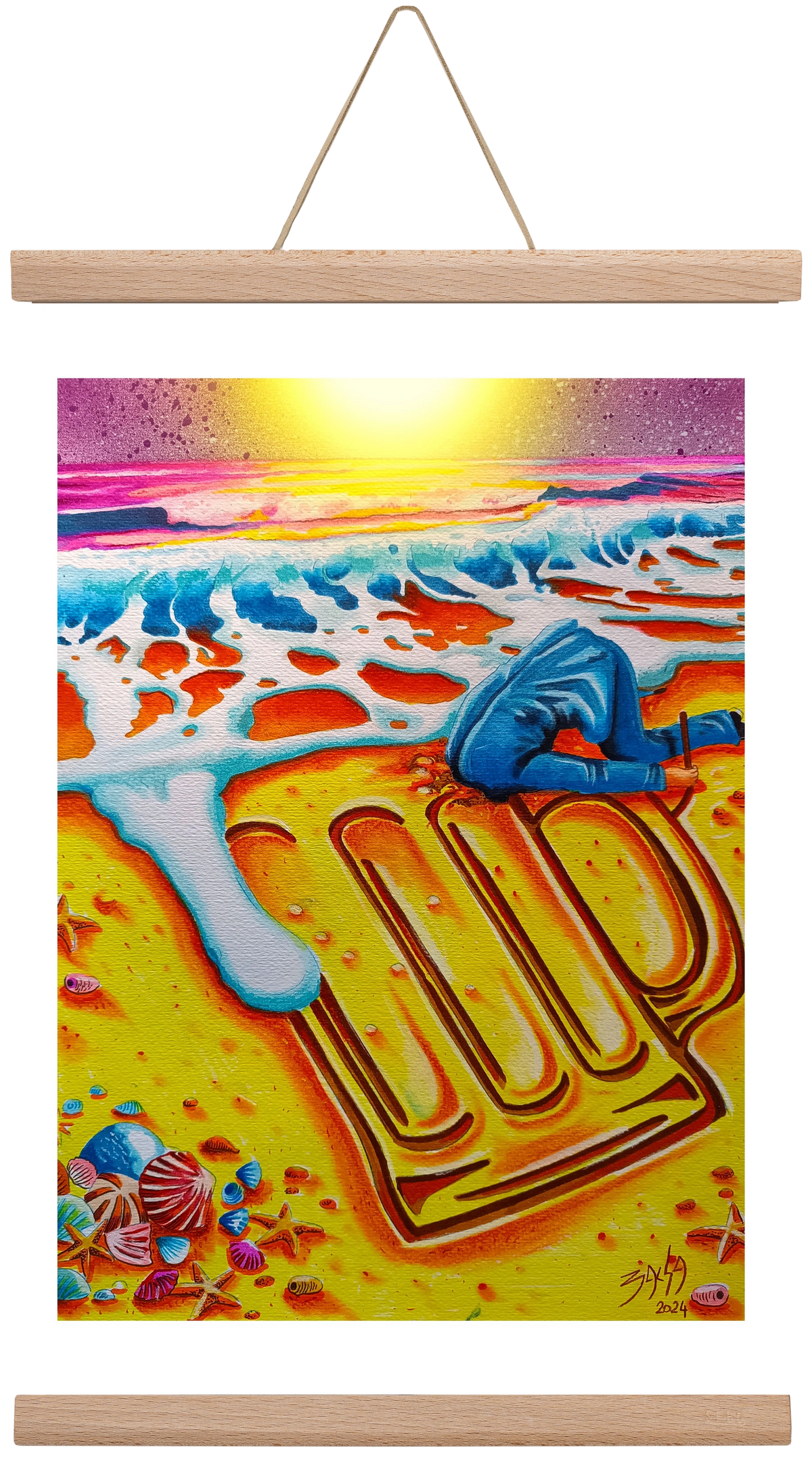 beer II., 30x45 cm (30x45 cm), Tölgy akasztó