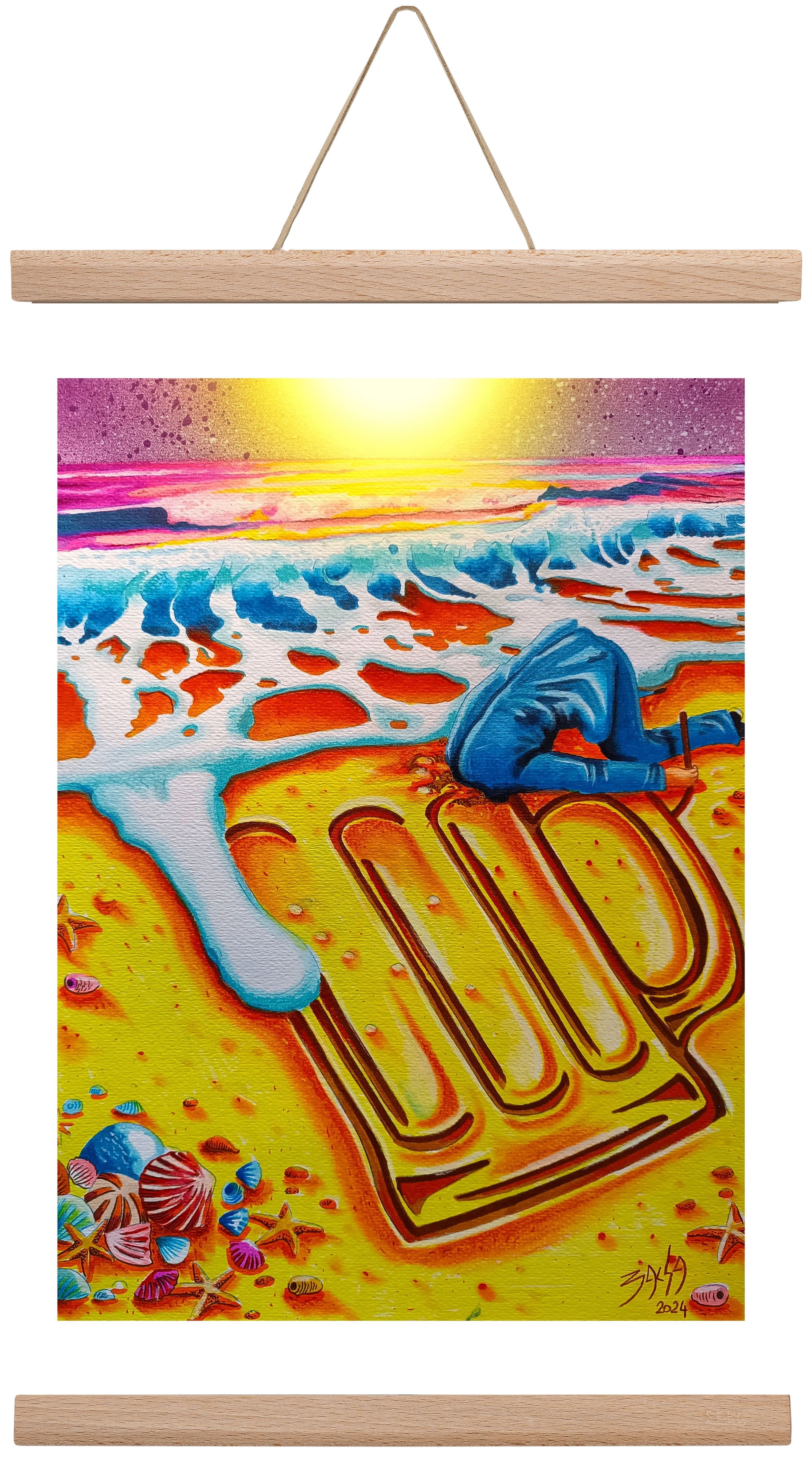 beer II., 30x45 cm (30x45 cm), Tölgy akasztó